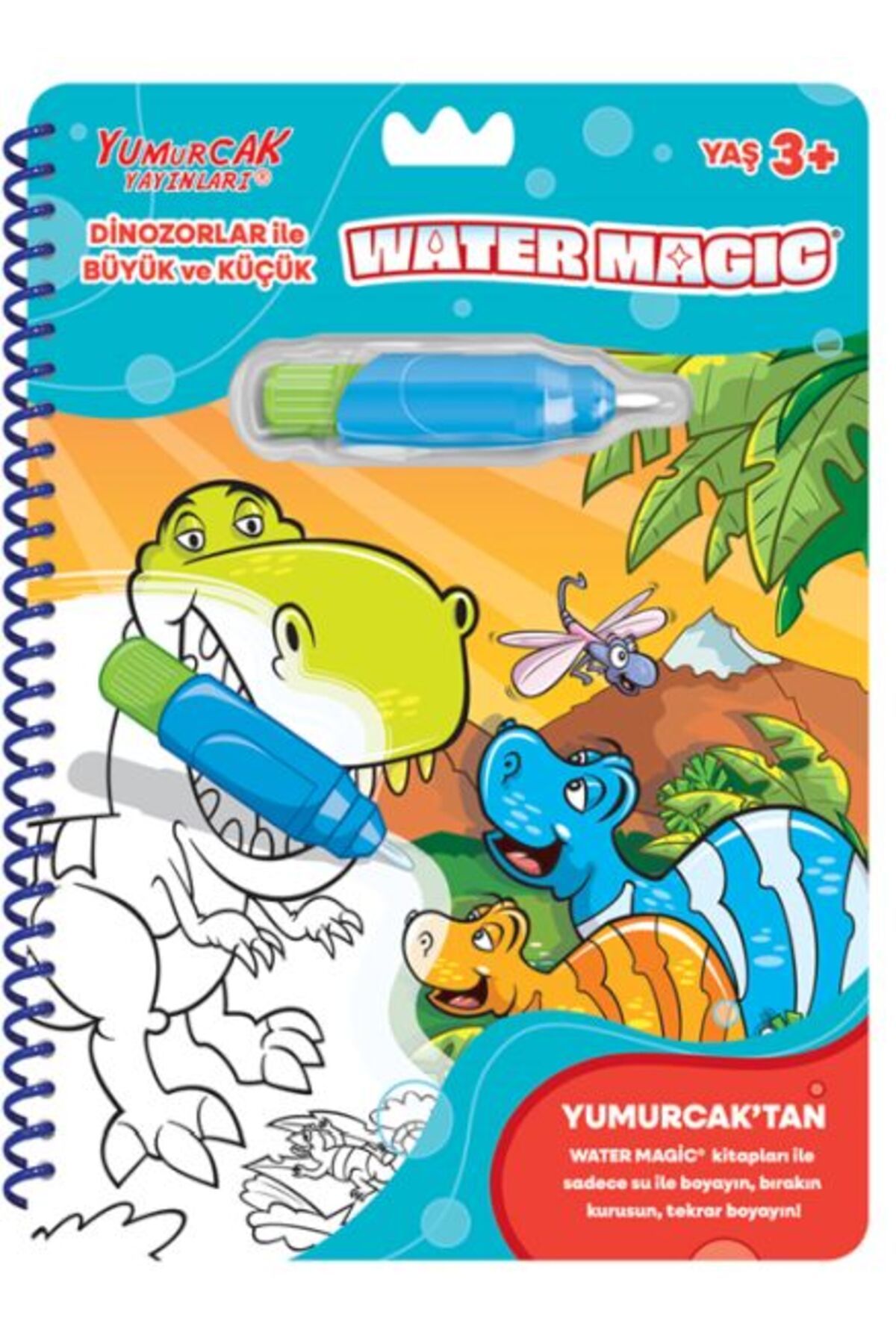 Yumurcak Yayınları Dinozorlar ile Büyük ve Küçük Yeni Water Magic