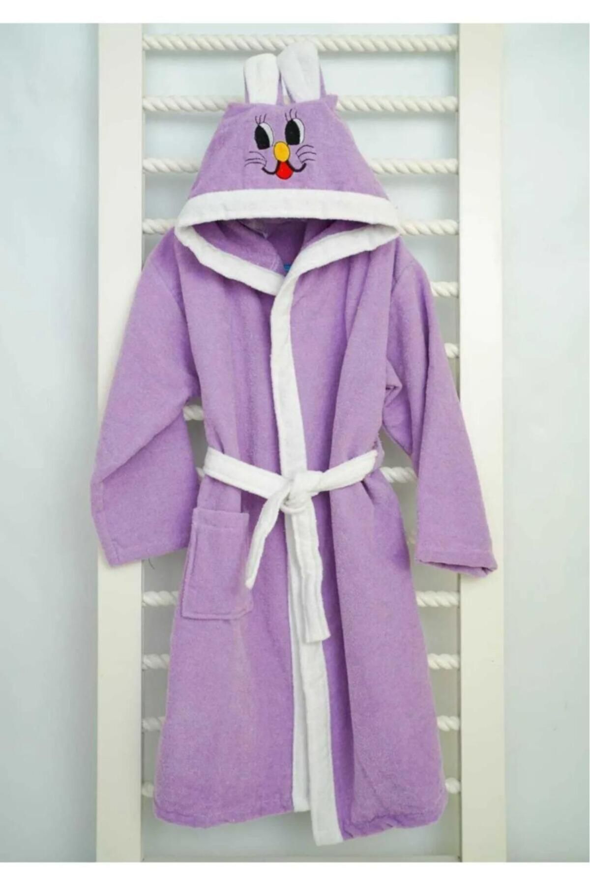 Constanza Exclusive SoftWear Pamuklu Kapüşonlu Bebek Bornoz - Çocuk Bornoz
