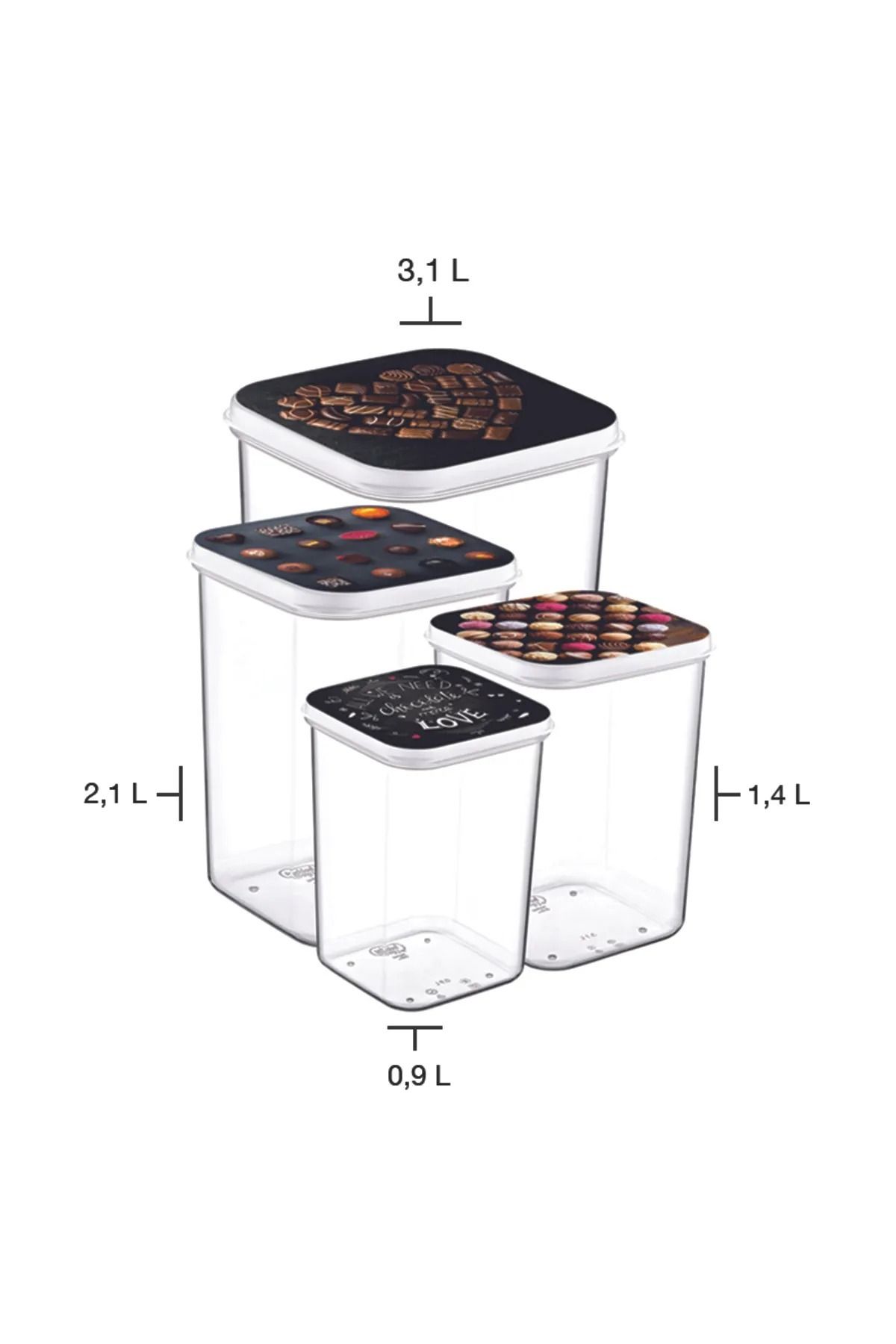 Plodna House Hobby Life 4’lü Uzun Funbox Saklama Kabı (0,9 + 1,4 + 2,1 + 3,1 Lt)