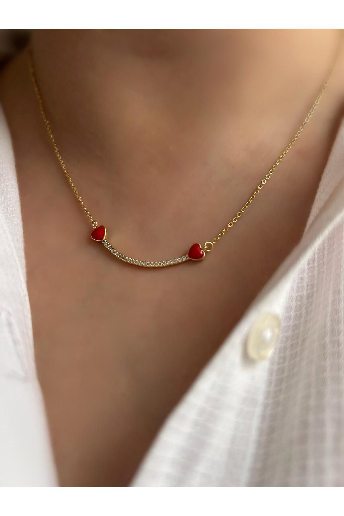 ecekypnrjewelry PASLANMAZ ÇELİK KALP DETAYLI KOLYE