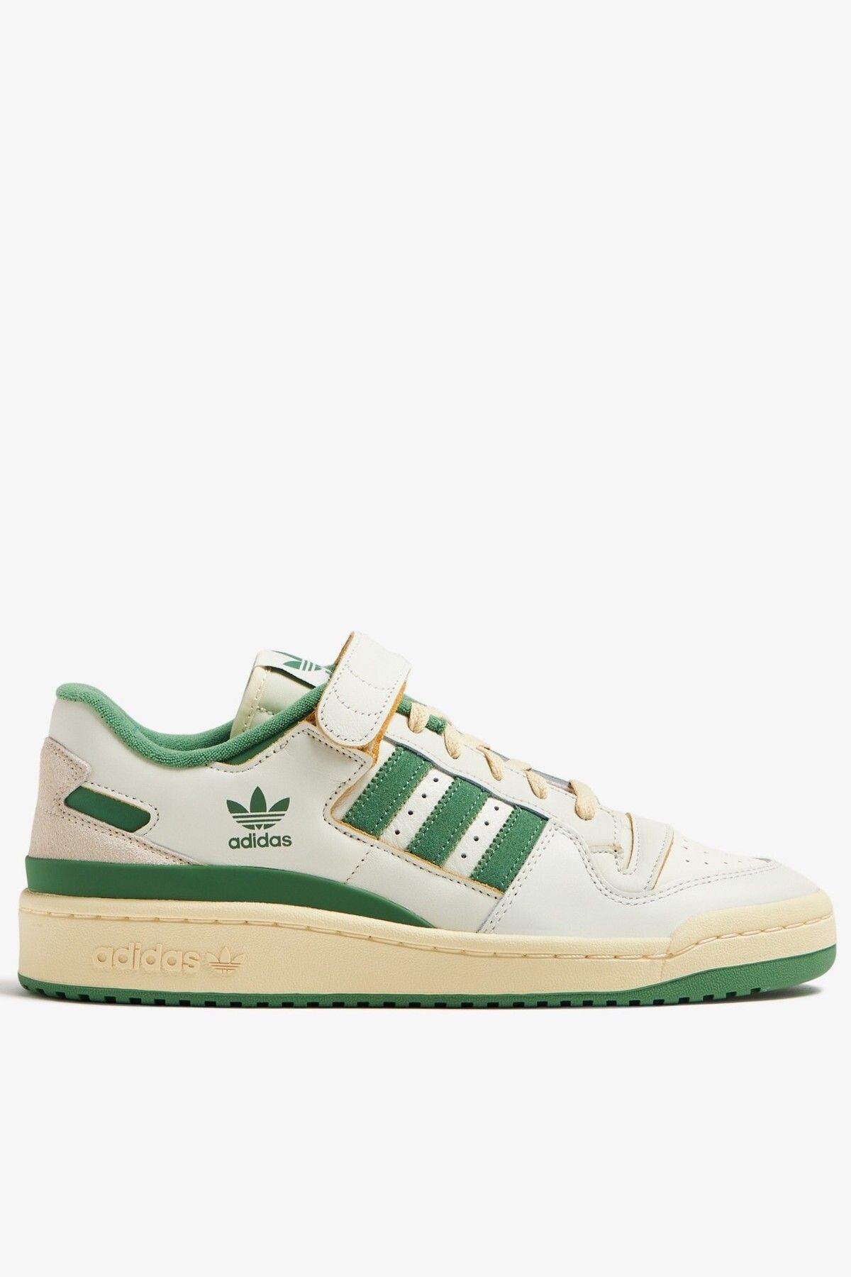 adidas Orijinal Forum 84 Low Leather Sneaker Hakiki Deri Unisex Günlük Spor Ayakkabı Bej Yeşil