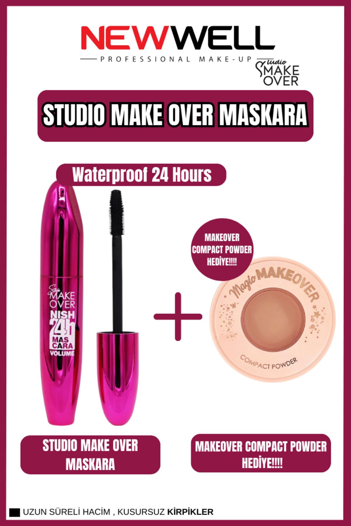 New Well Makeover Waterproof 24 Hours Volume Mascara