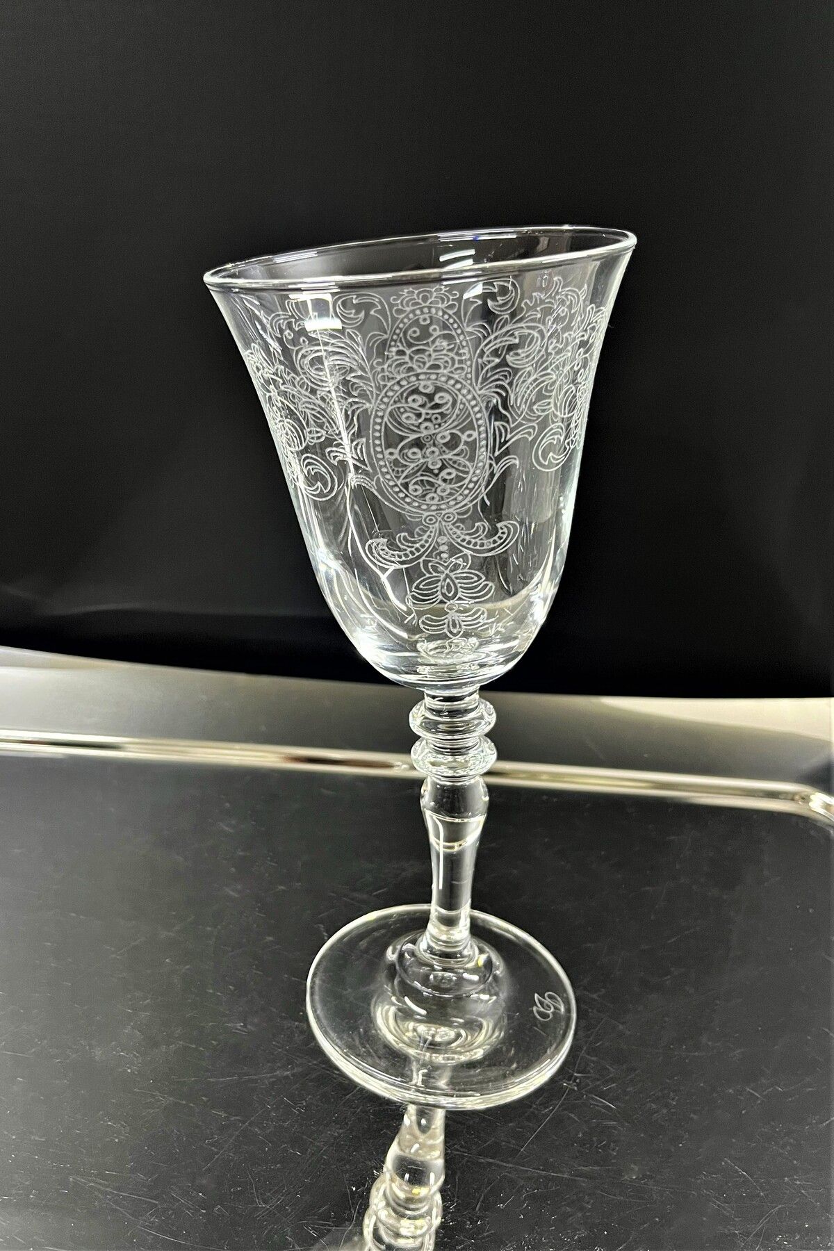 Paşabahçe-Pashabahce 440141 Crown Matte Patterned Trapezoid Goblet 270 Cc 1 Ad 1