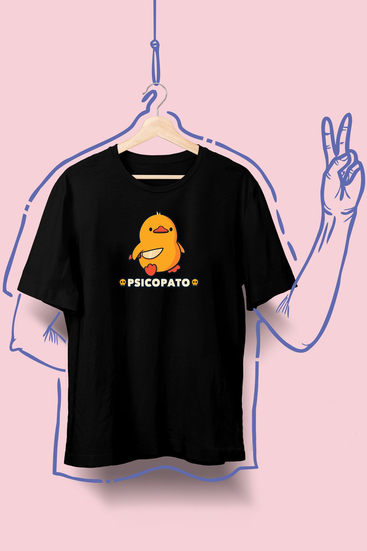 VİZYON İKRA "Psikopat civciv" Unisex T-shirt/Tişört - TÜM YAŞ GRUPLARI