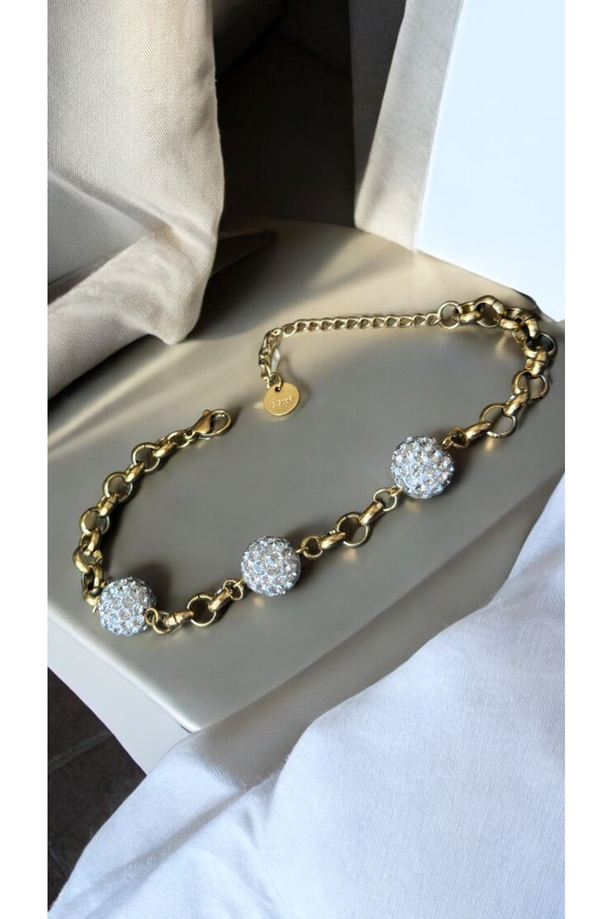 İNN JEWELLERY Çelik Bileklik Kararmaz Antialerjik Topçuk Figürlü (2 Yıl İthalatçı Garantili)