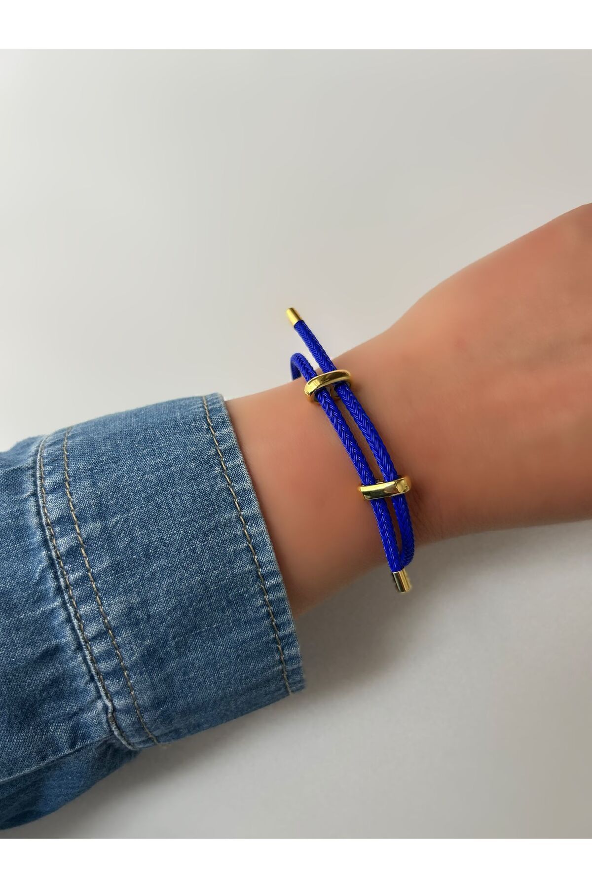 ecekypnrjewelry AYARLANABİLİR LACİVERT DERİ İP BİLEKLİK