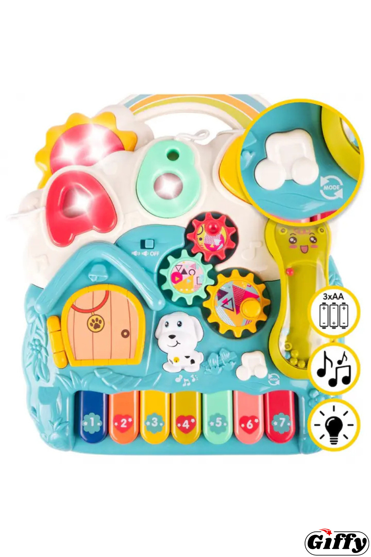 giffy Yürüteç Piyanolu Sesli Işıklı 4 Farklı Mod ile Yürümeye Yardımcı Aktivite Masası Fonksiyonlu Yürüteç fotoğrafı 7 (önizleme)