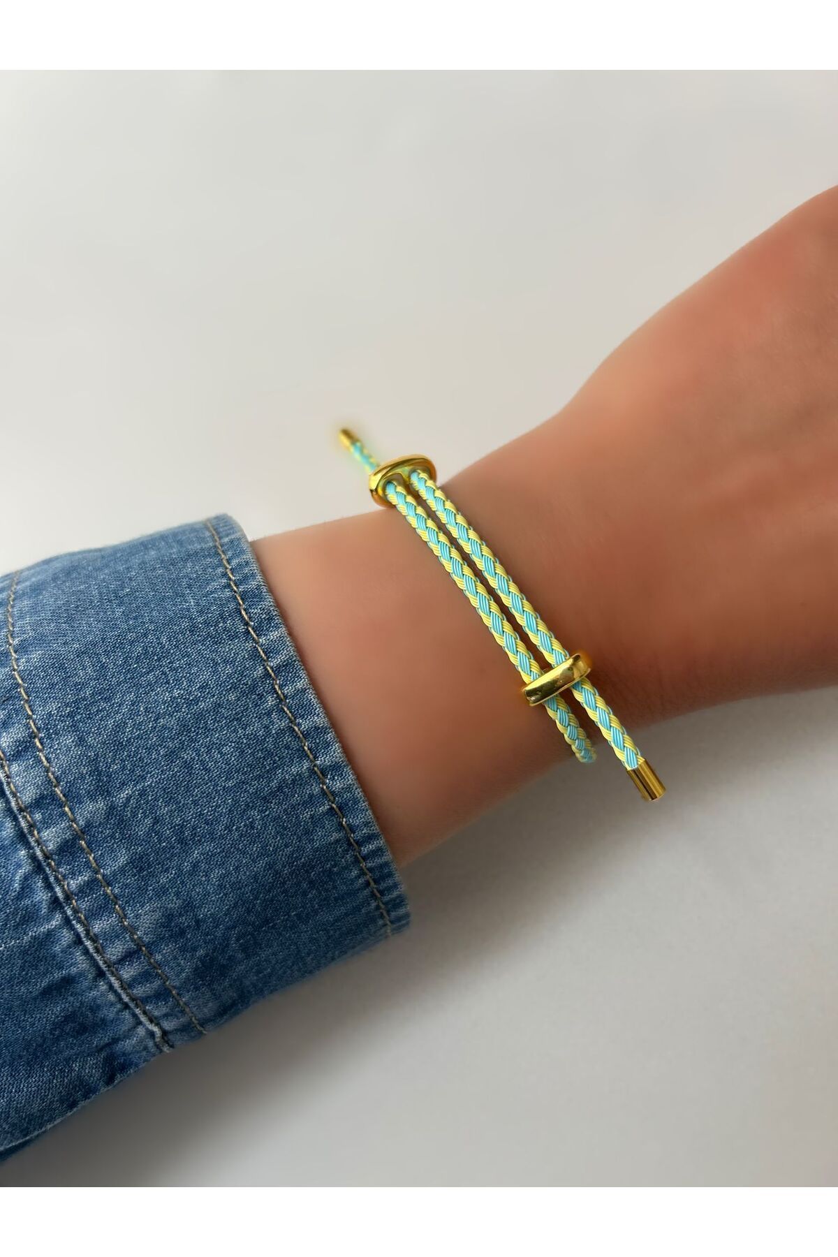 ecekypnrjewelry AYARLANABİLİR SU YEŞİLİ DERİ İP BİLEKLİK