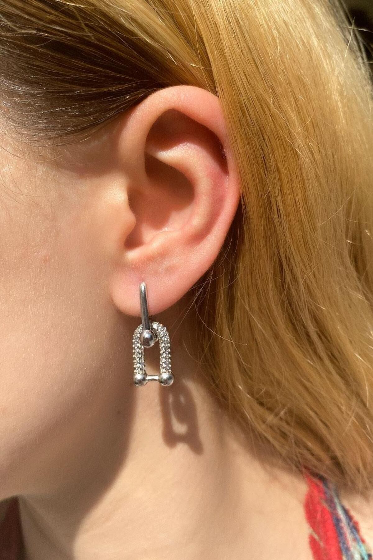 Spossy Silver Jewelry Tiff Taşı Küpe