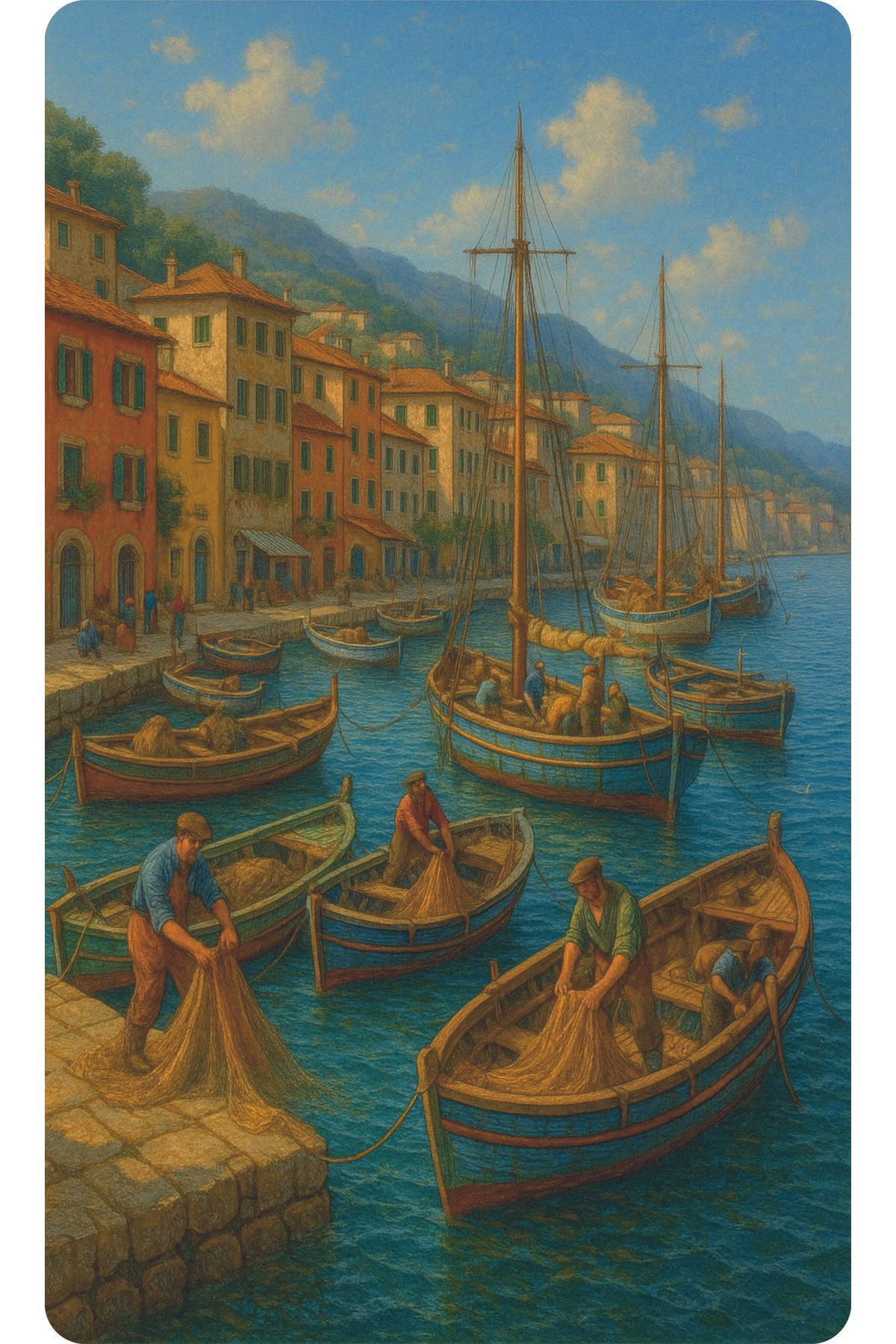 WOODENCRAFT BALIKÇILAR AHŞAP PUZZLE 500 PARÇA 50 X 30 TABLO OLARAK DUVARA ASILABİLİR.