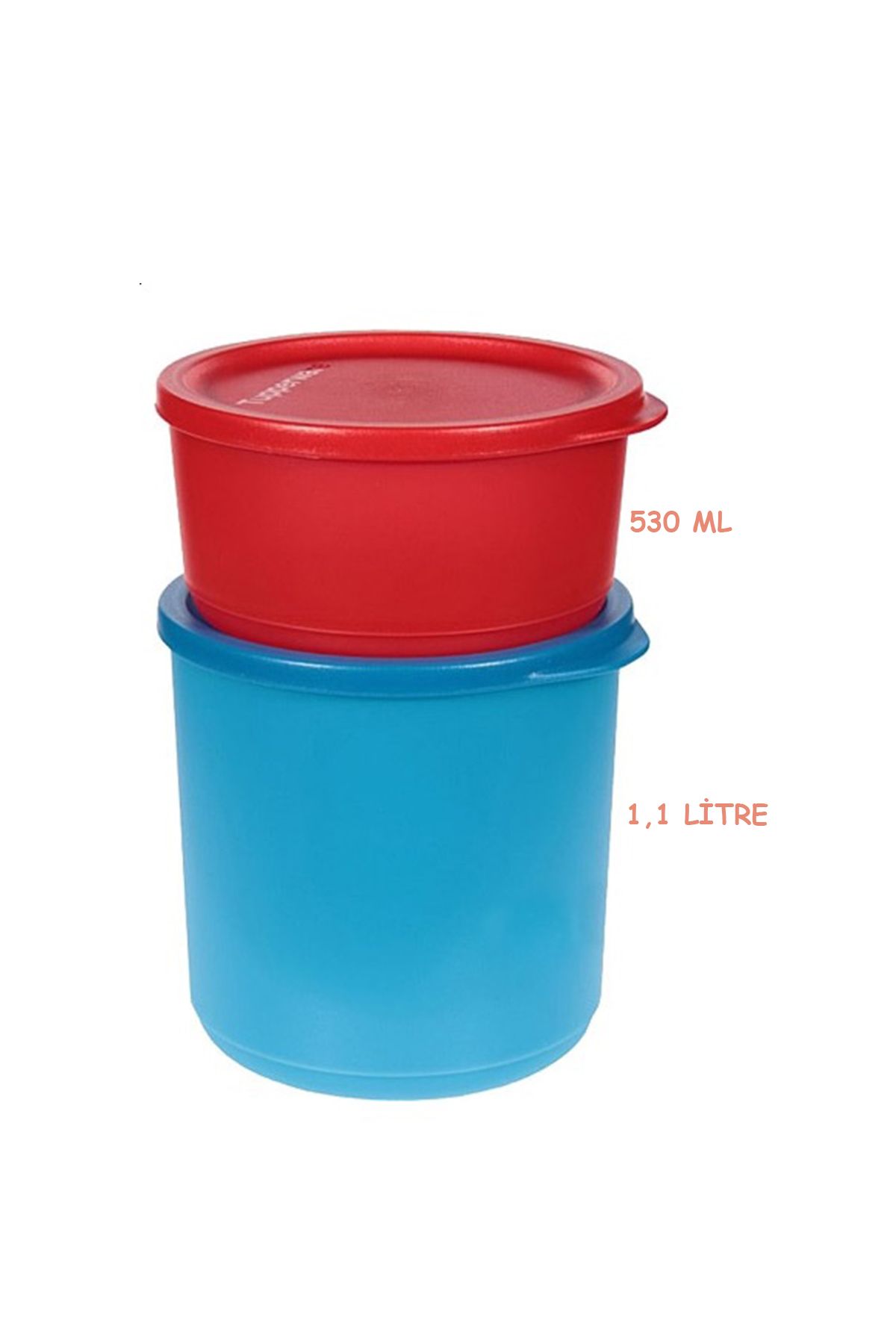Tupperware Silindir 2'li Saklama Kabı Seti 530ml + 1,1 lt