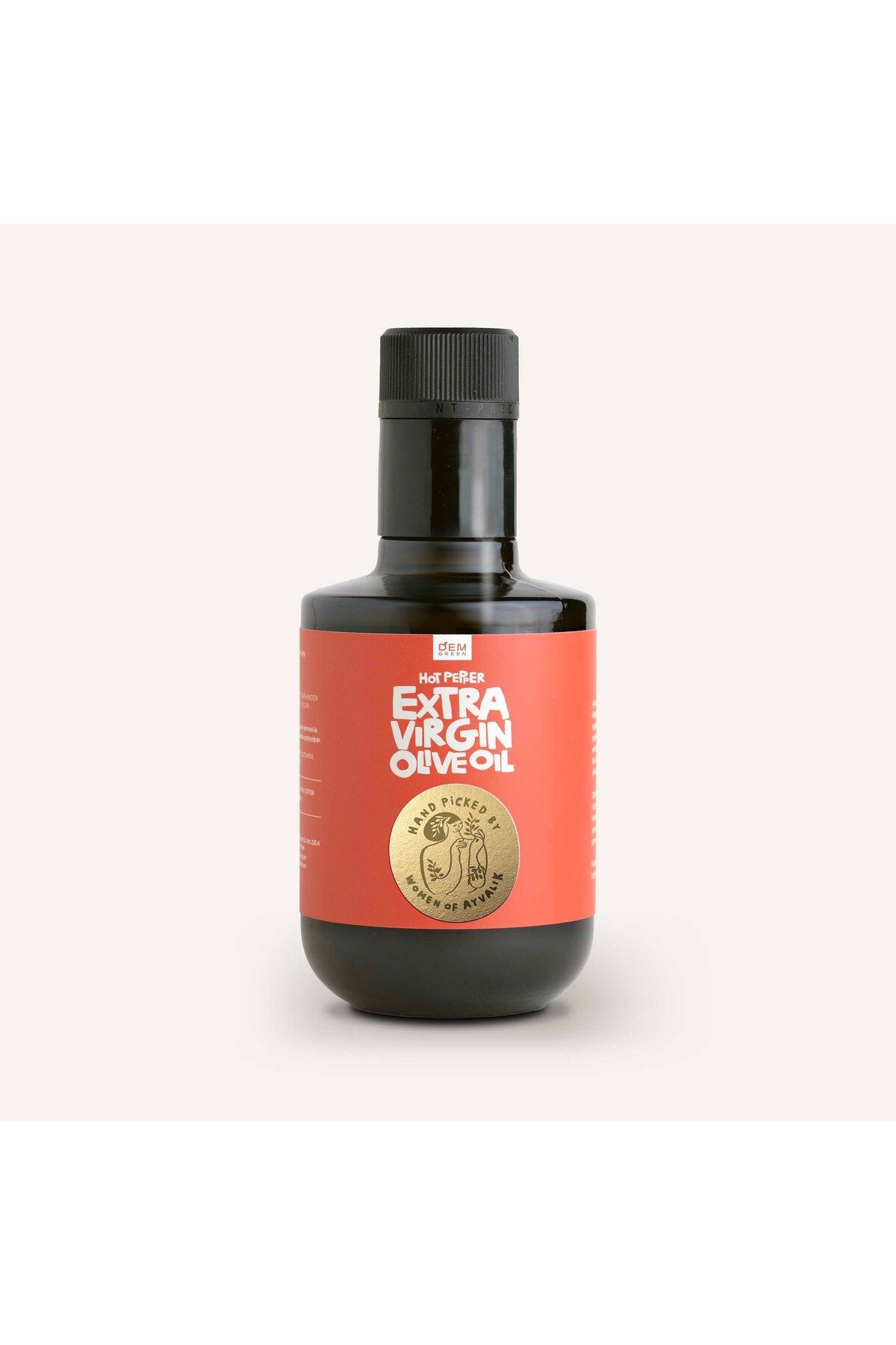Demgreen Acı Biber Aromalı Sızma Zeytinyağı - 250 ml Cam Şişe
