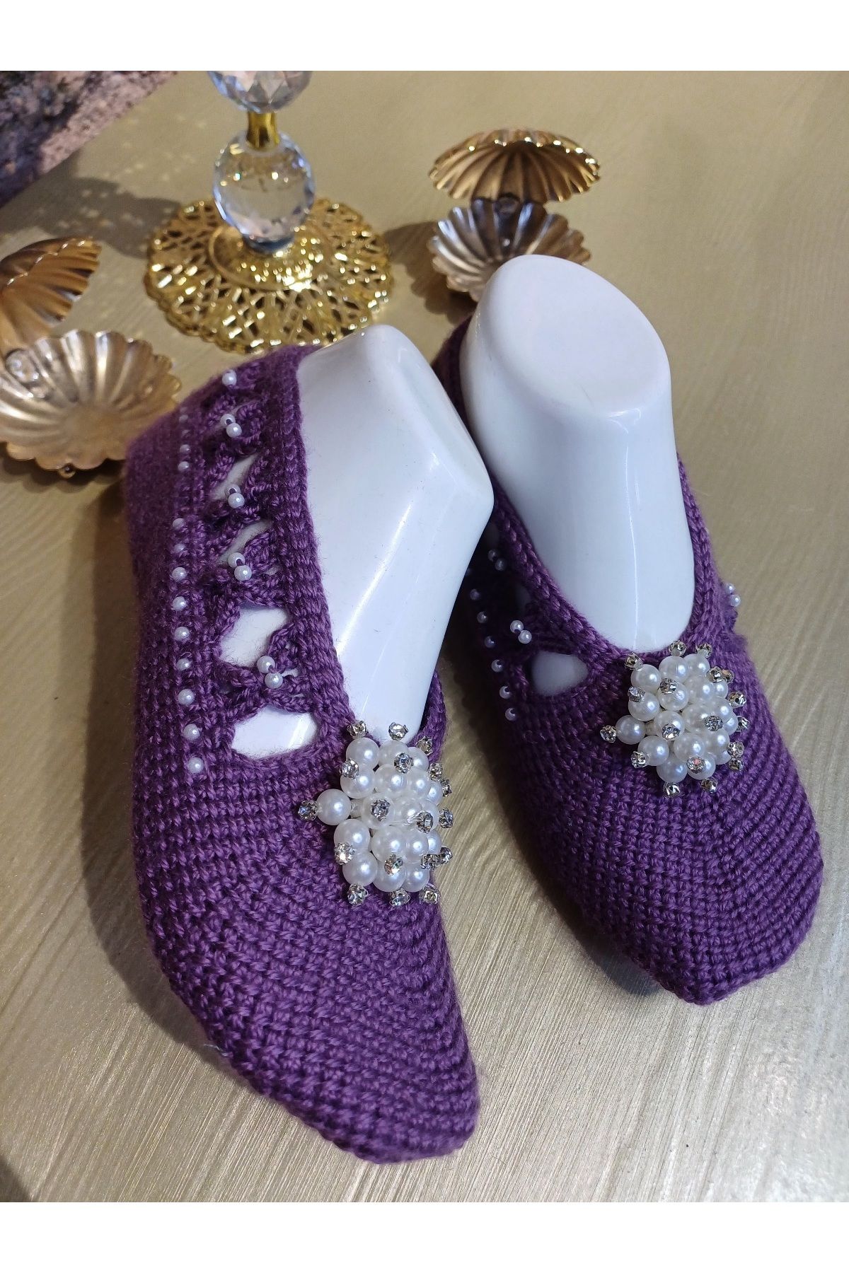 Butik El örgüsü çeyizlik patik