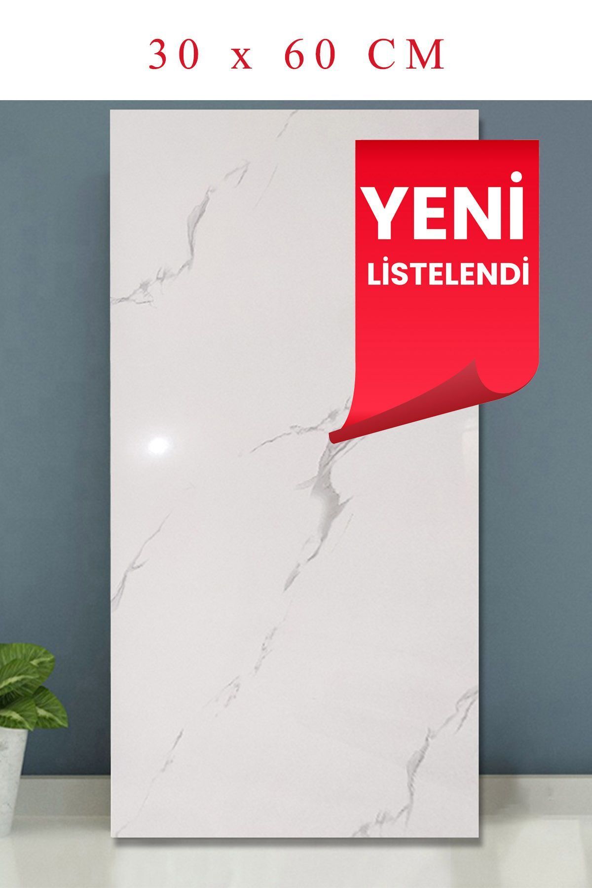 30x60cm Beyaz Kendinden Yapışkanlı Pvc Döşemesi -uk-