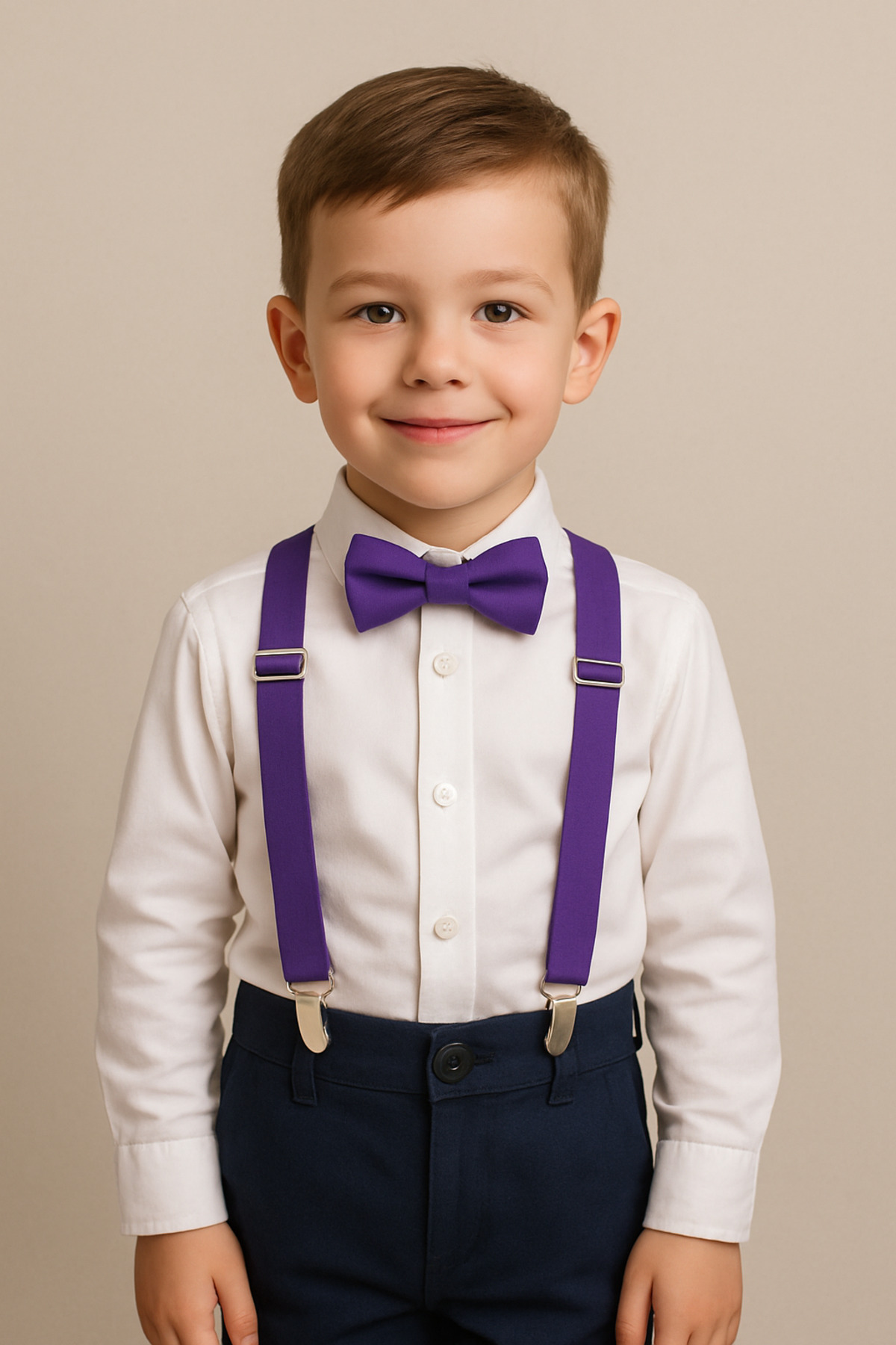 BOY'S SUSPENDERS and BOW TIE 1-12 YEARS OLD COMPATIBLE