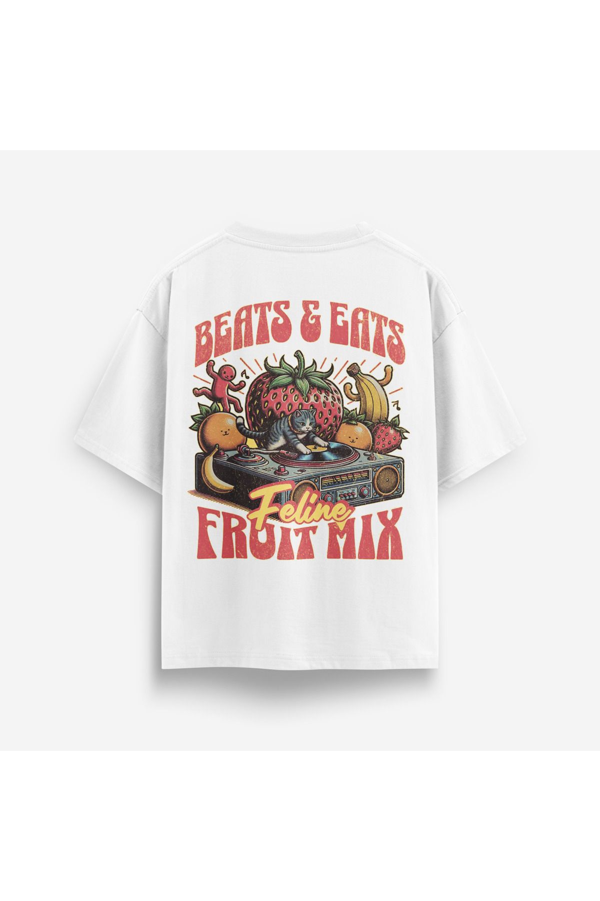 Street301 Unisex Fruit Mix Baskılı Oversize T-Shirt