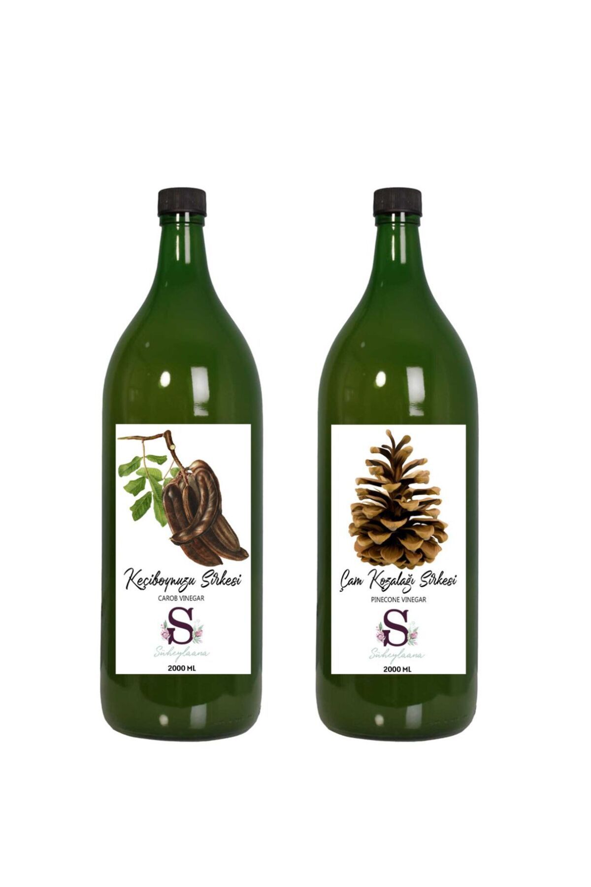 Süheylaana Doğal Keçiboynuzu Sirkesi 2000 Ml - Doğal Çam Kozalağı Sirkesi 2000 Ml