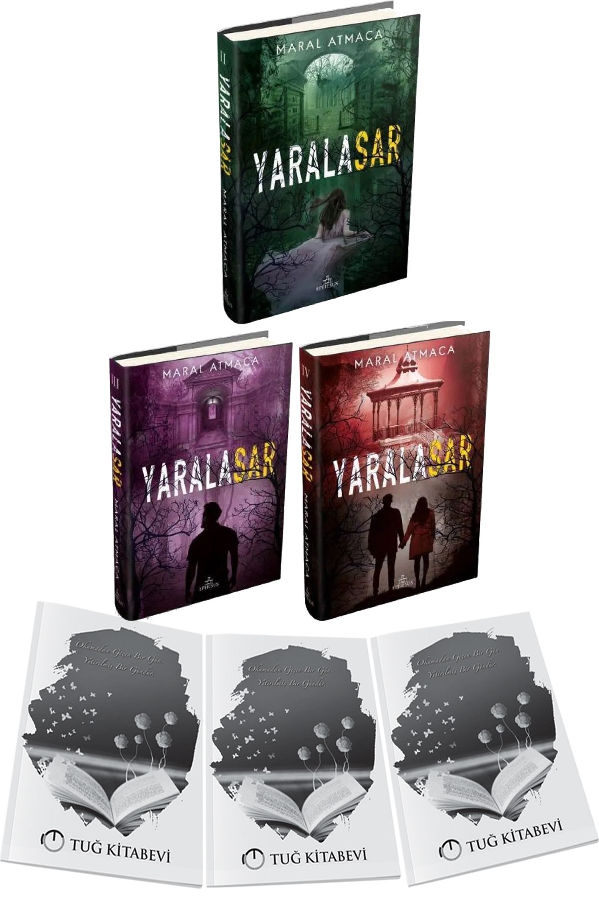 Ephesus Yayınları Yaralasar 2-3-4 Ciltli Maral Atmaca 3 Kitap + Hediyeli