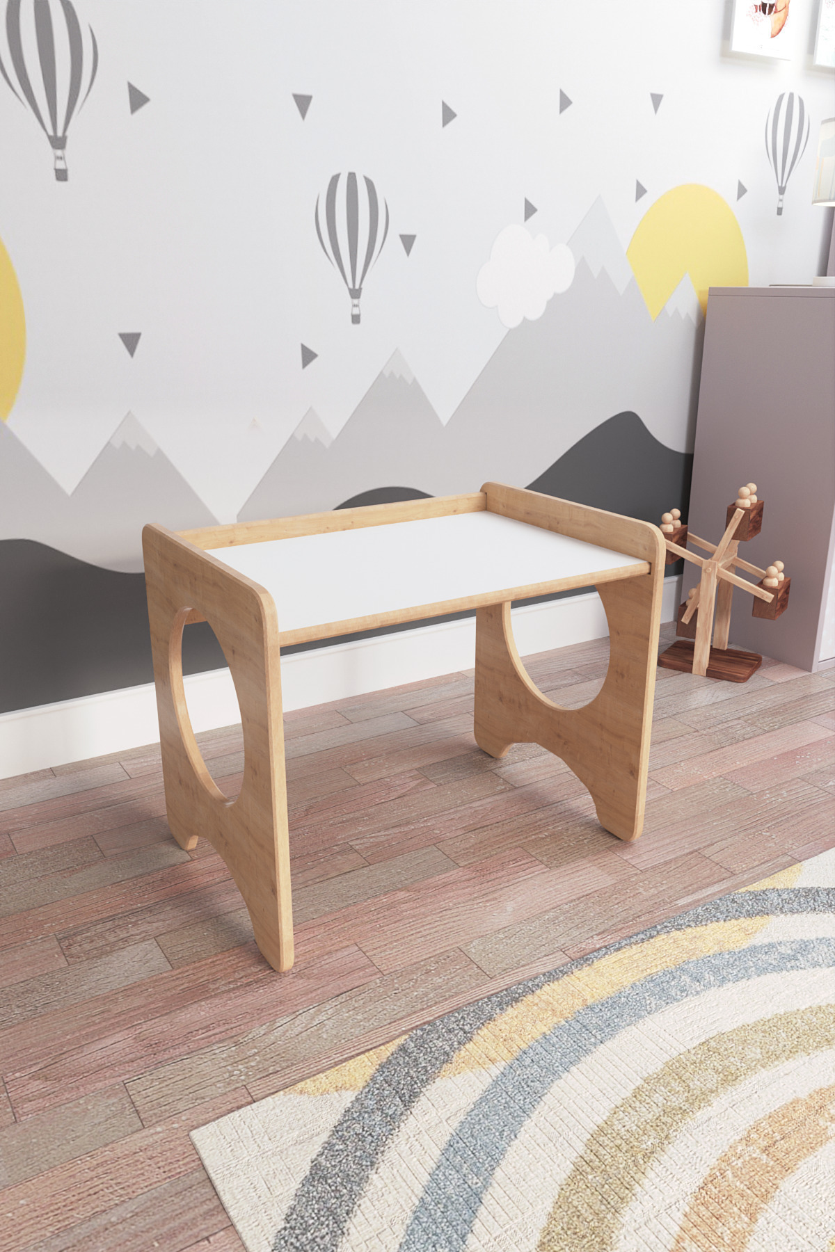 zeo wood design Montessori Çocuk Oyun & Aktivite & Çalışma Masa ve Sandalyesi fotoğrafı 4 (önizleme)