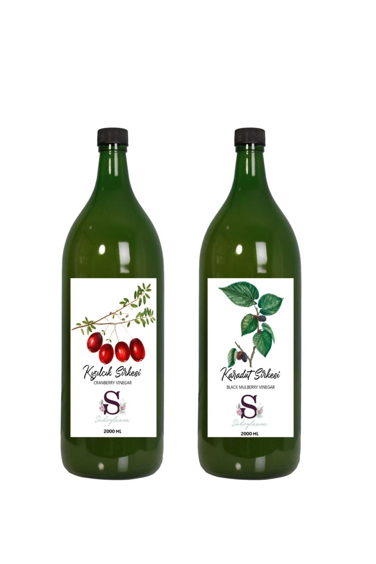 Süheylaana Doğal Kızılcık Sirkesi 2000 Ml - Doğal Karadut Sirkesi 2000 Ml