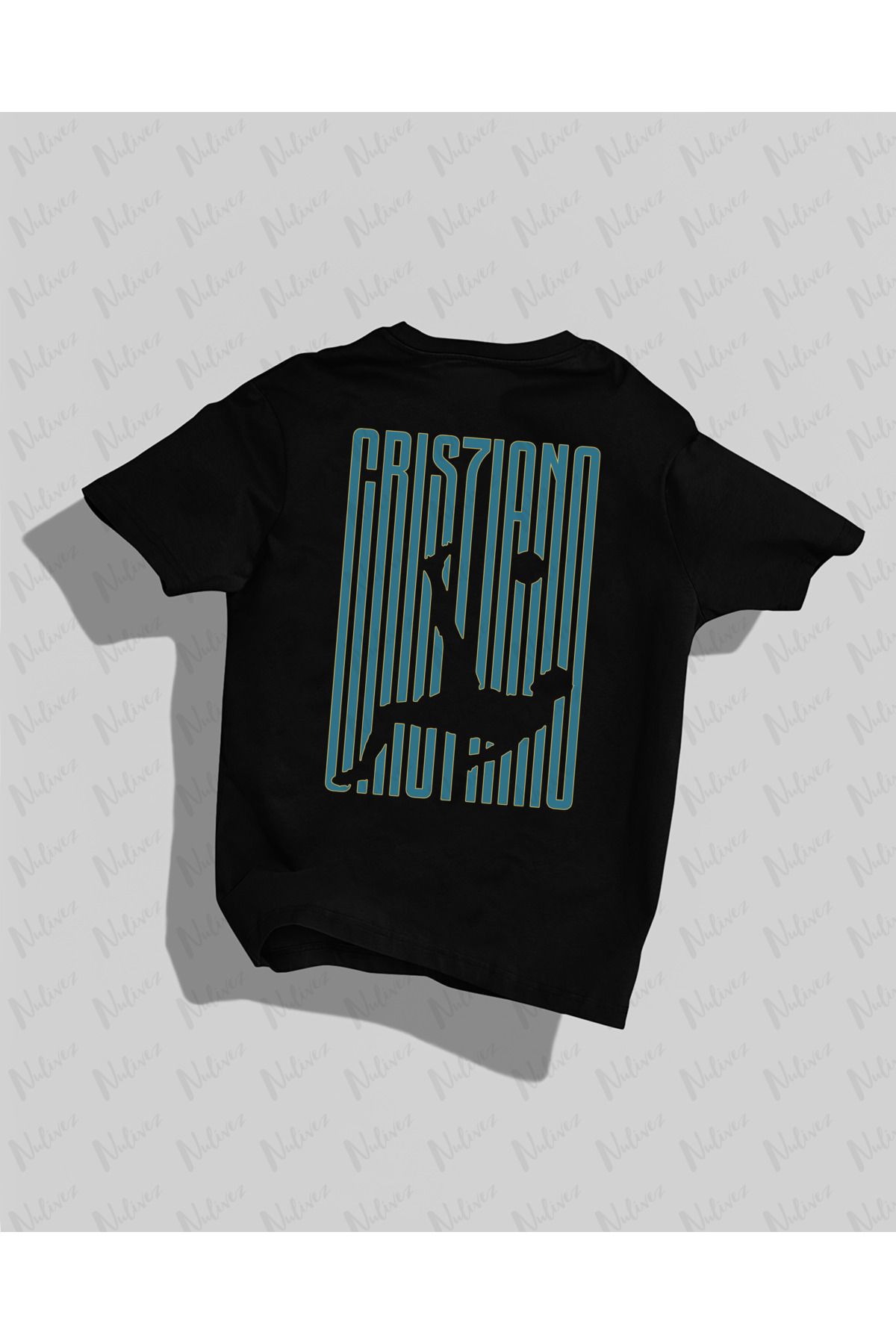 Nulivez Cristiano Ronaldo Tasarımı Baskılı Yüksek Kalite Kompakt Unisex Oversize T-Shirt
