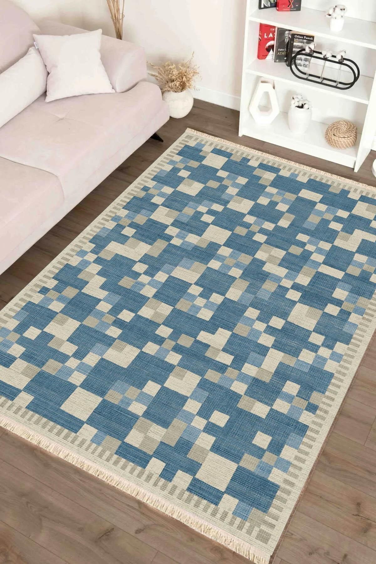 Markaev Pixel Baskılı Dokuma Taban Halı 161 YNG