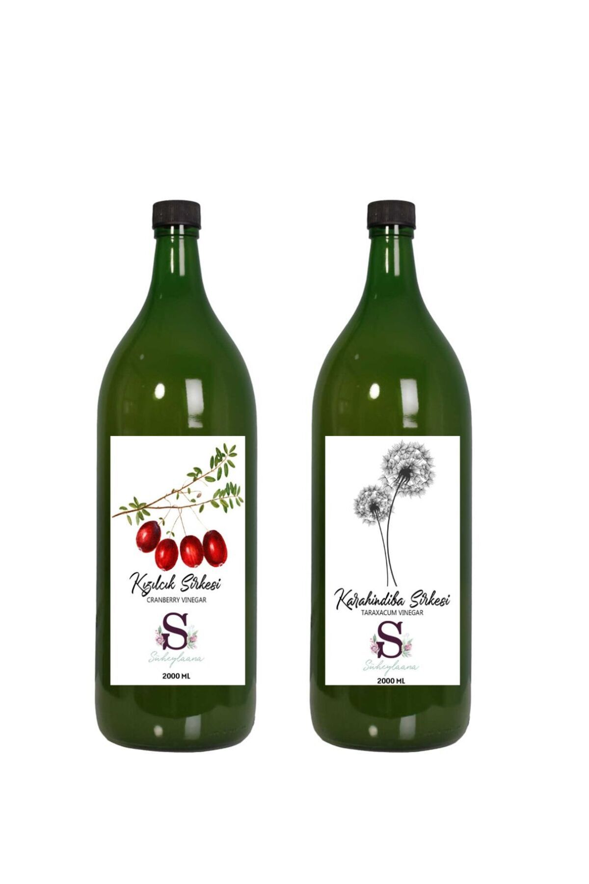 Süheylaana Doğal Kızılcık Sirkesi 2000 Ml - Doğal Karahindiba Sirkesi 2000 Ml