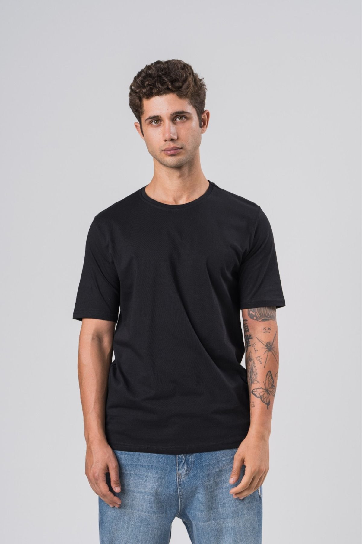 COAL CİTY Erkek Siyah Regular %100 Organik Pamuk Siyah T-shirt