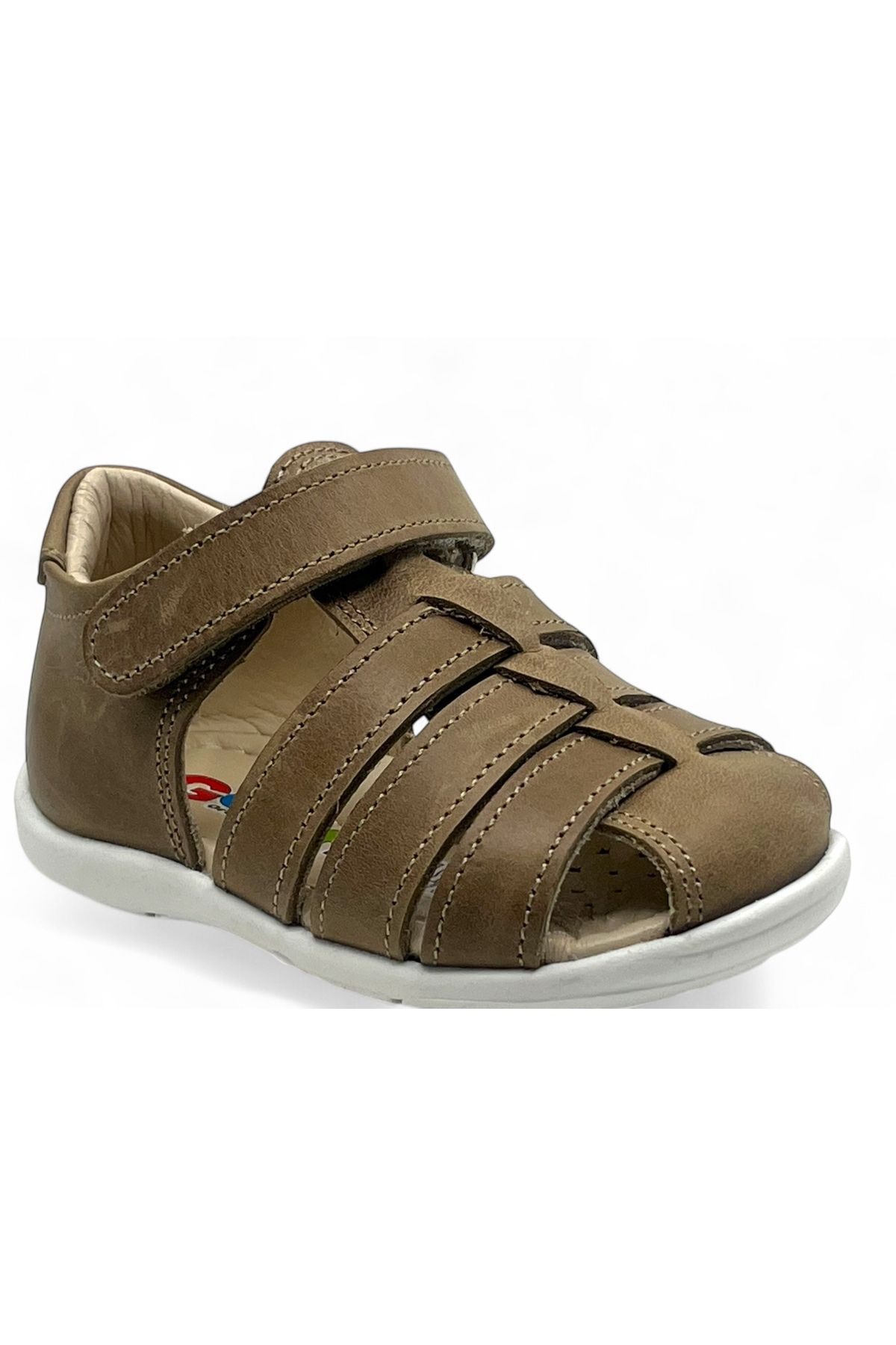 GOOFY Deri Ortopedik Taban Unisex Bebek İlk Adım Sandalet