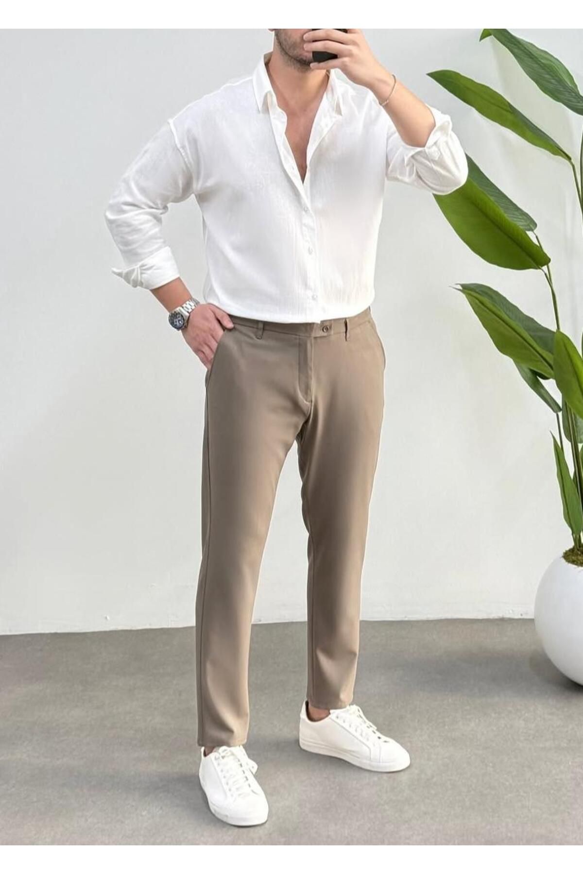 JACK CAPRİO Erkek Yeni Sezon Trend Louıs Kumaş Terletme Yapmayan Vücuda Yapışmayan Dökümlü Oversize Gömlek
