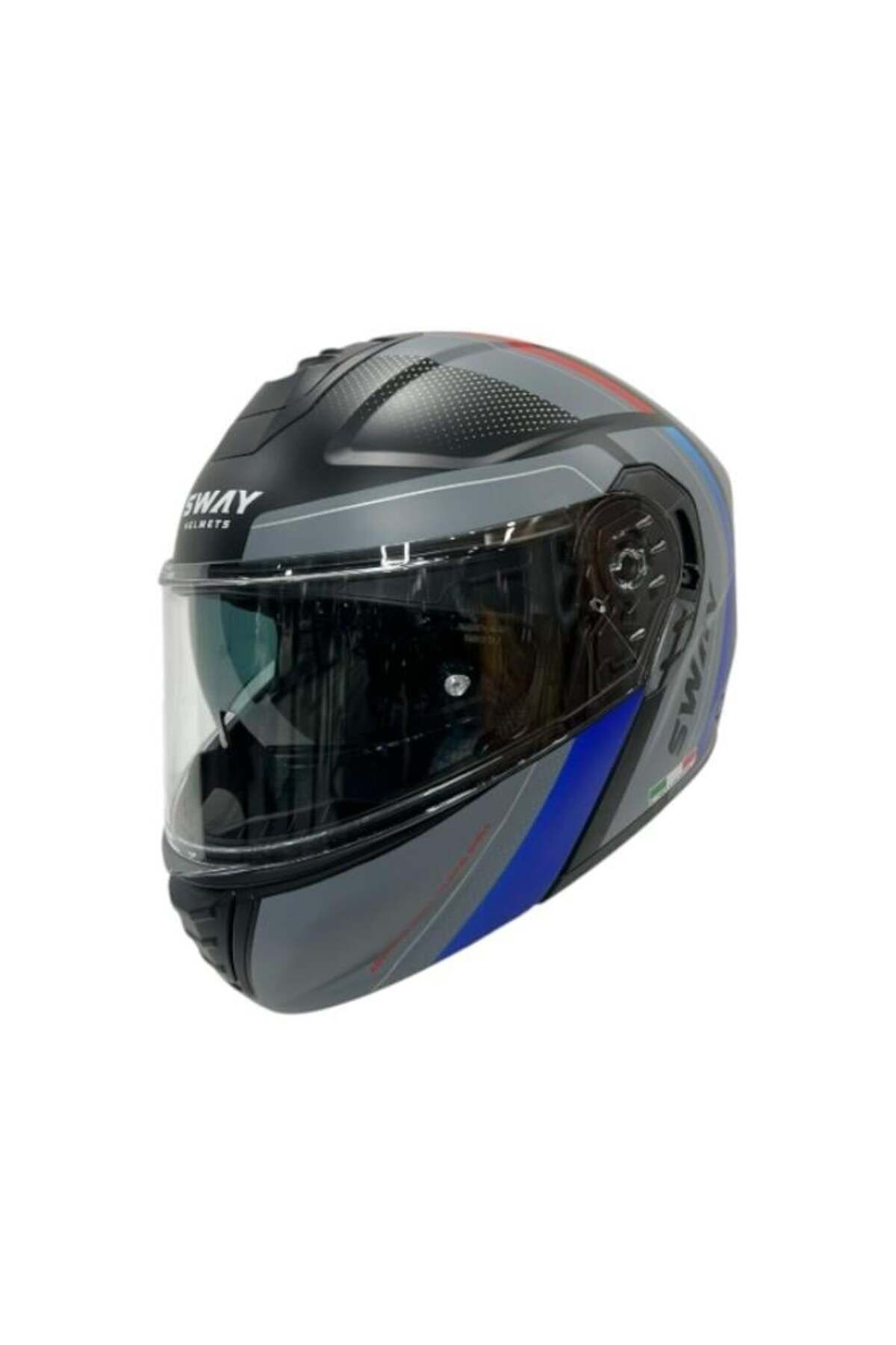 Sw 917 Çene Açılır Kask Kore Siyah Mavi - 2