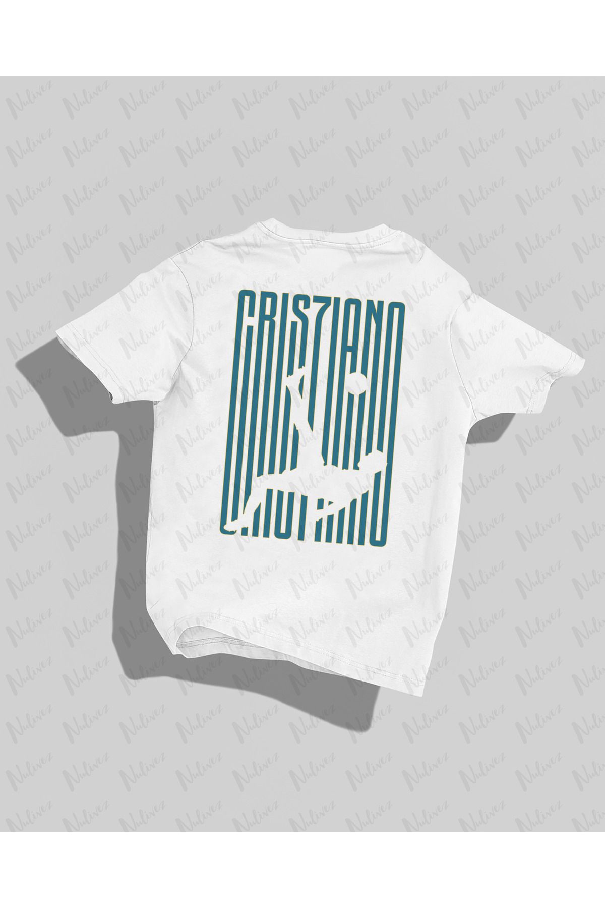 Nulivez Cristiano Ronaldo Tasarımı Baskılı Yüksek Kalite Kompakt Unisex Oversize T-Shirt