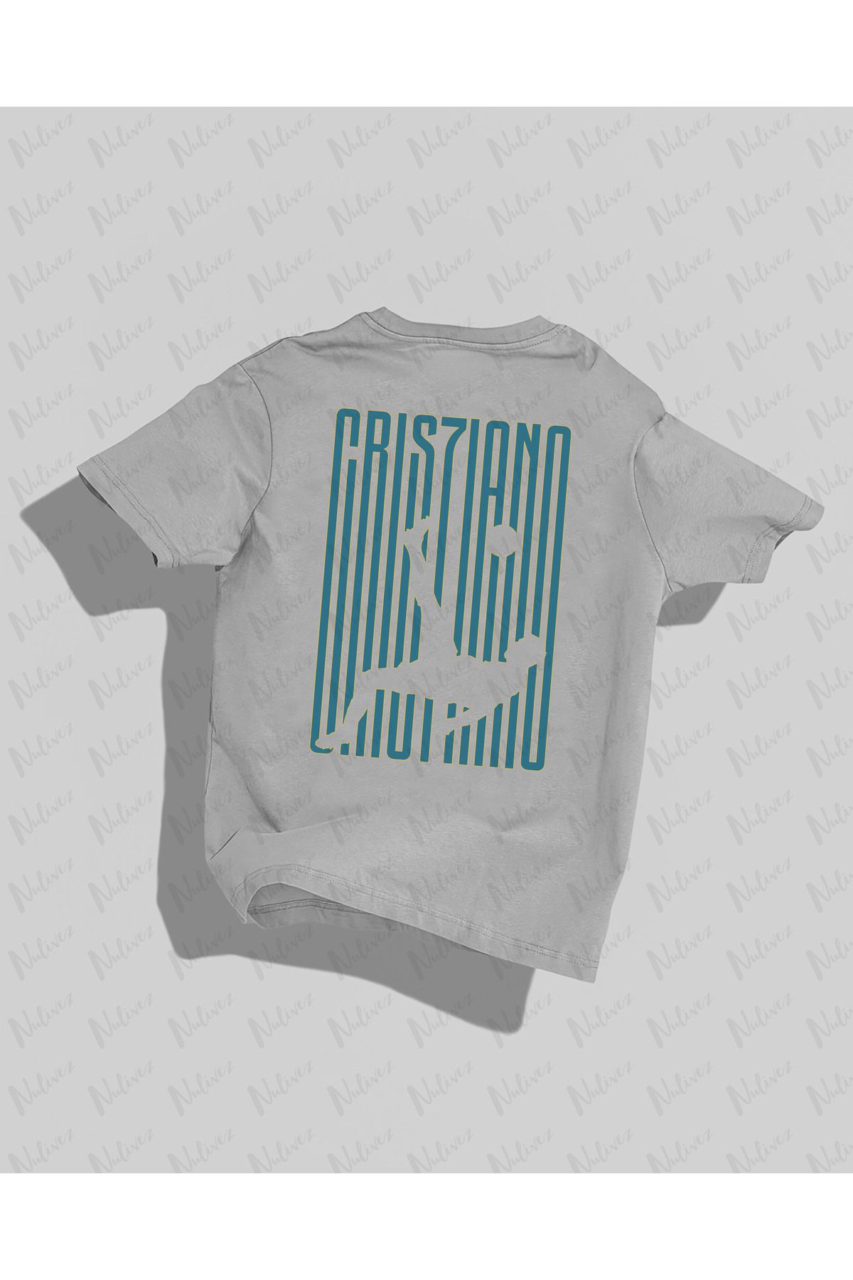 Nulivez Cristiano Ronaldo Tasarımı Baskılı Yüksek Kalite Kompakt Unisex Oversize T-Shirt