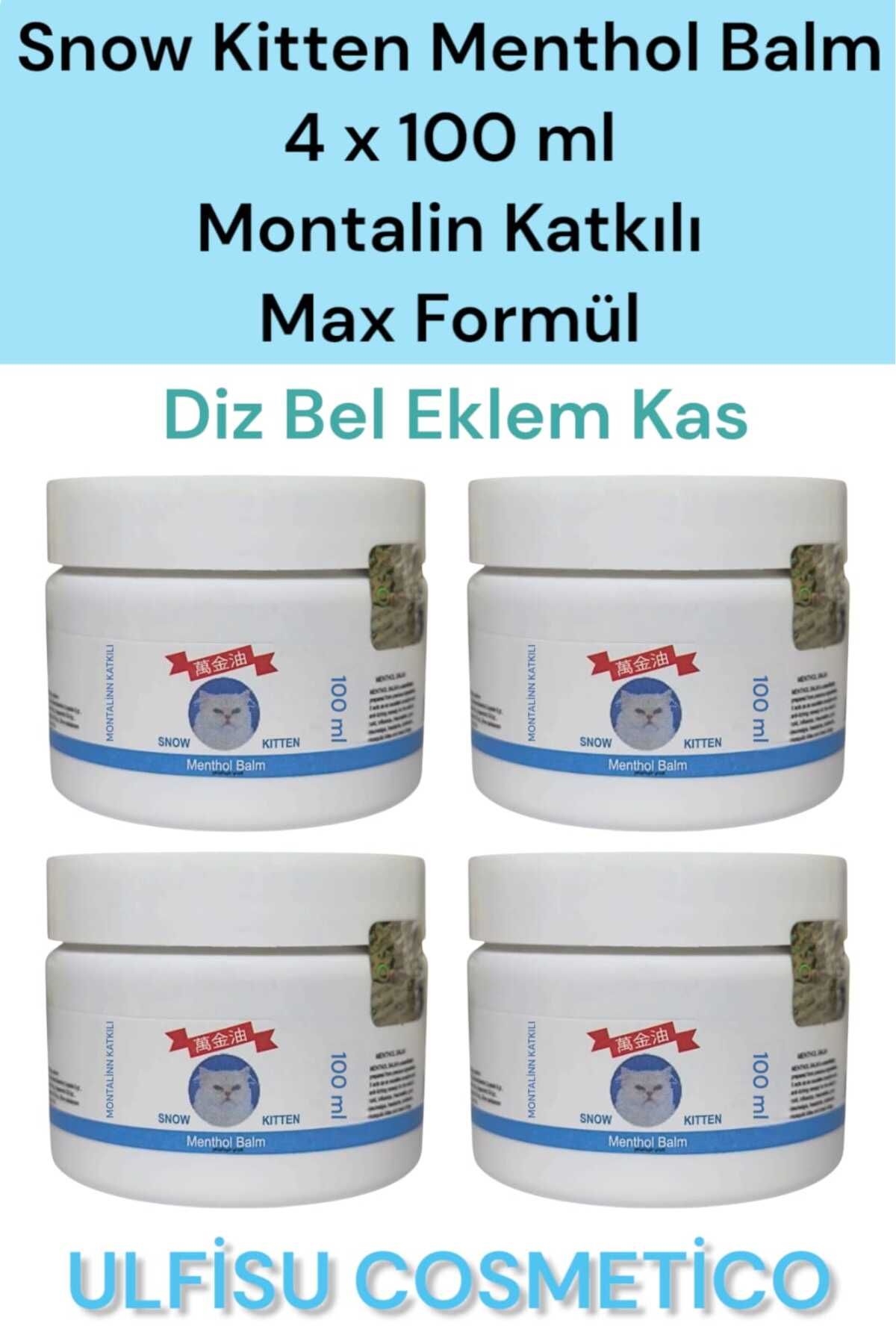 ULFİSU COSMETİCO Snow Kitten Krem 100 ml 4 ADET - Snow Kitten Menthol Balm Montalinli Krem 100 ml