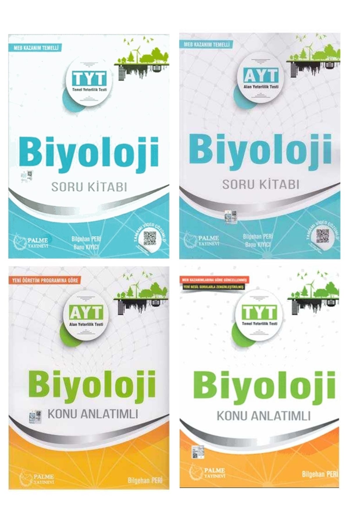 Palme Yayınevi YKS TYT AYT BİYOLOJİ SORU KİTABI VE TYT AYT BİYOLOJİ KONU ANLATIMLI (4 KİTAP) "2025"