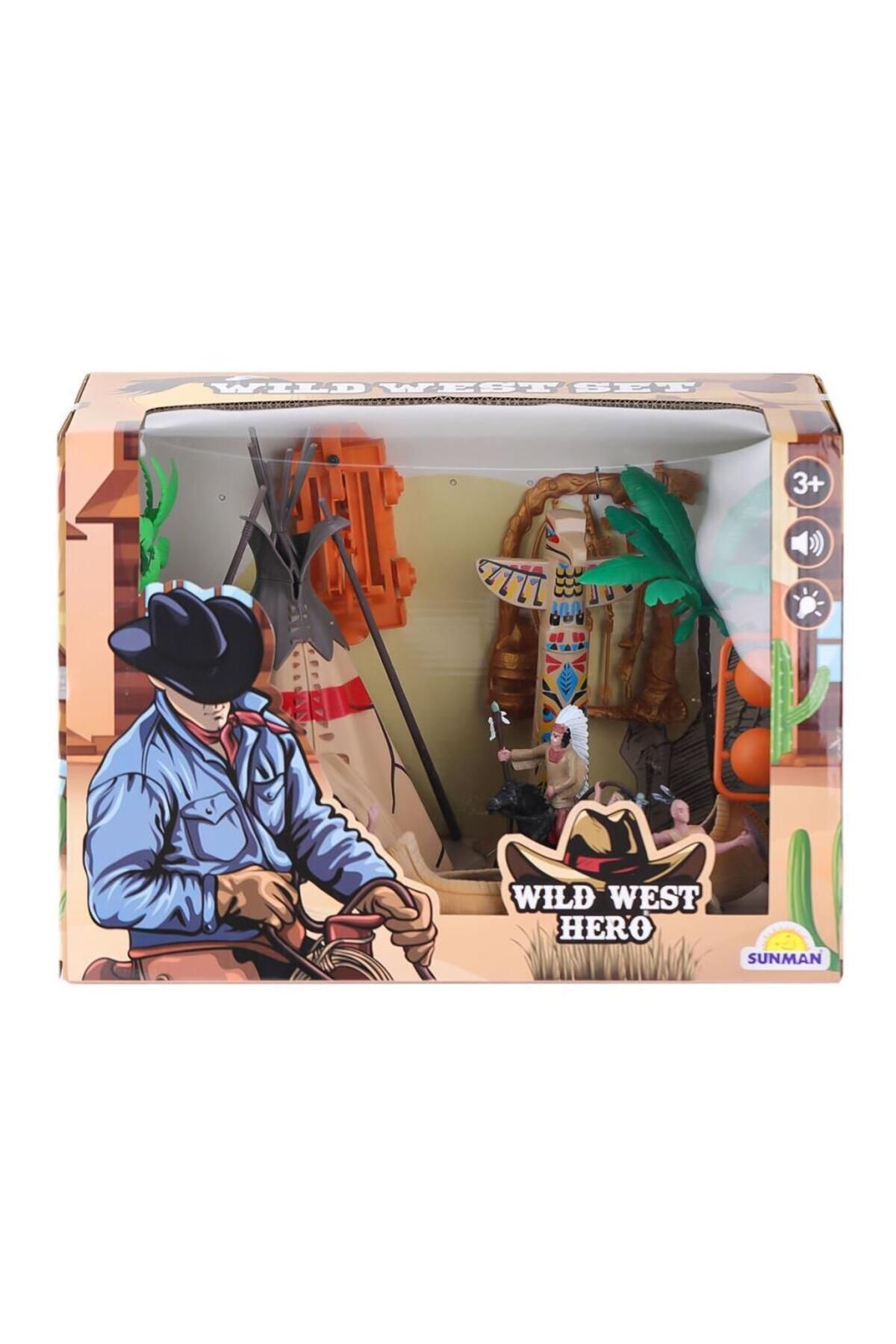 NessiWorld 4339 Kızılderili Sesli Işıklı Kovboy Oyun Seti