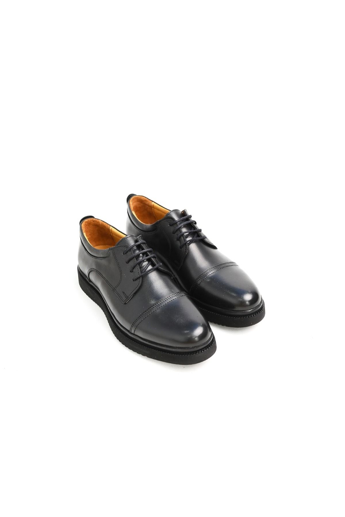 کفش های کلاسیک مردانه چرمی سیاه و سفید Greyybull Shoes