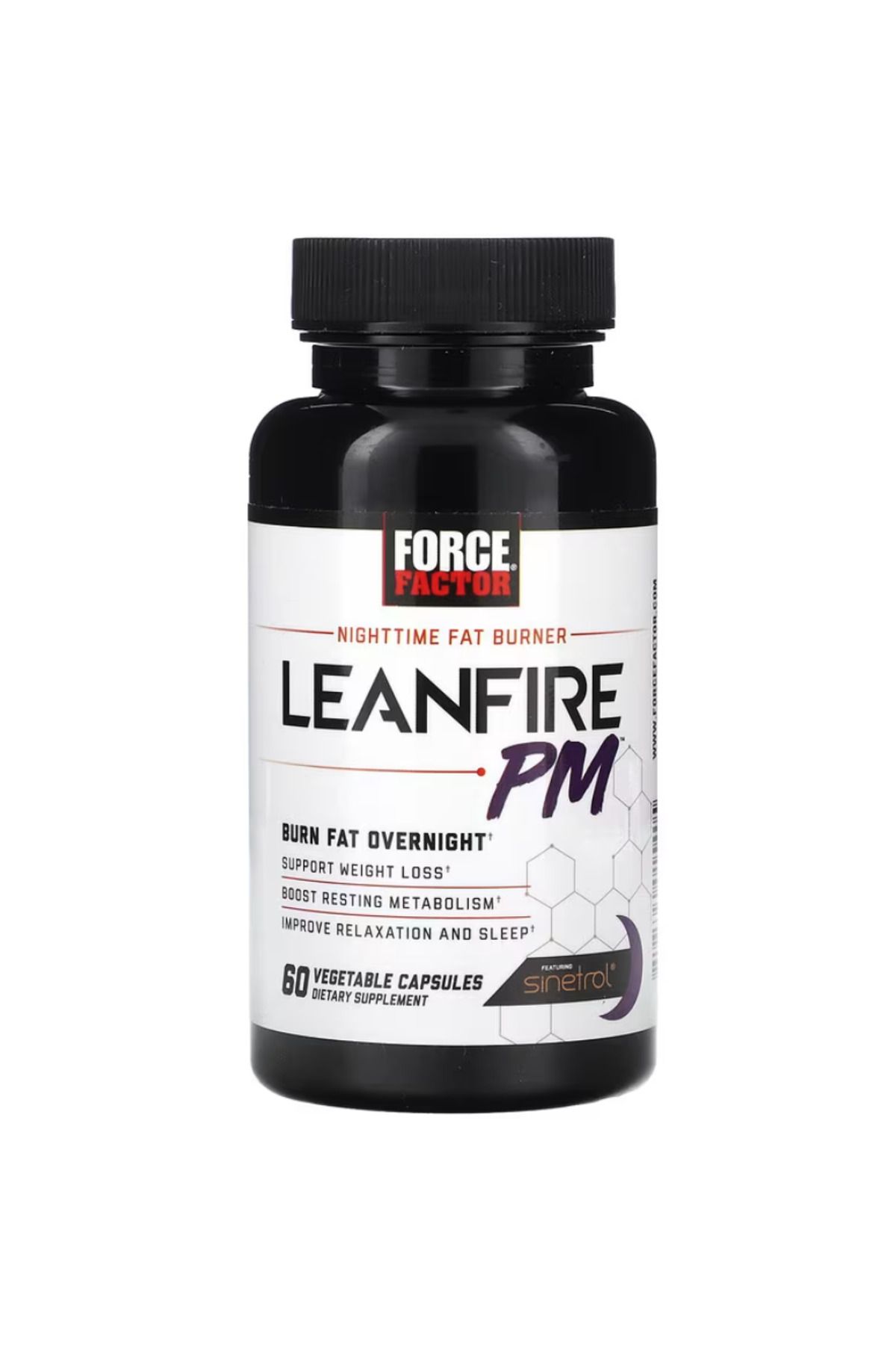 force factor , LeanFire® PM, Nighttime Fat Burner, 60 Vegetable Capsules