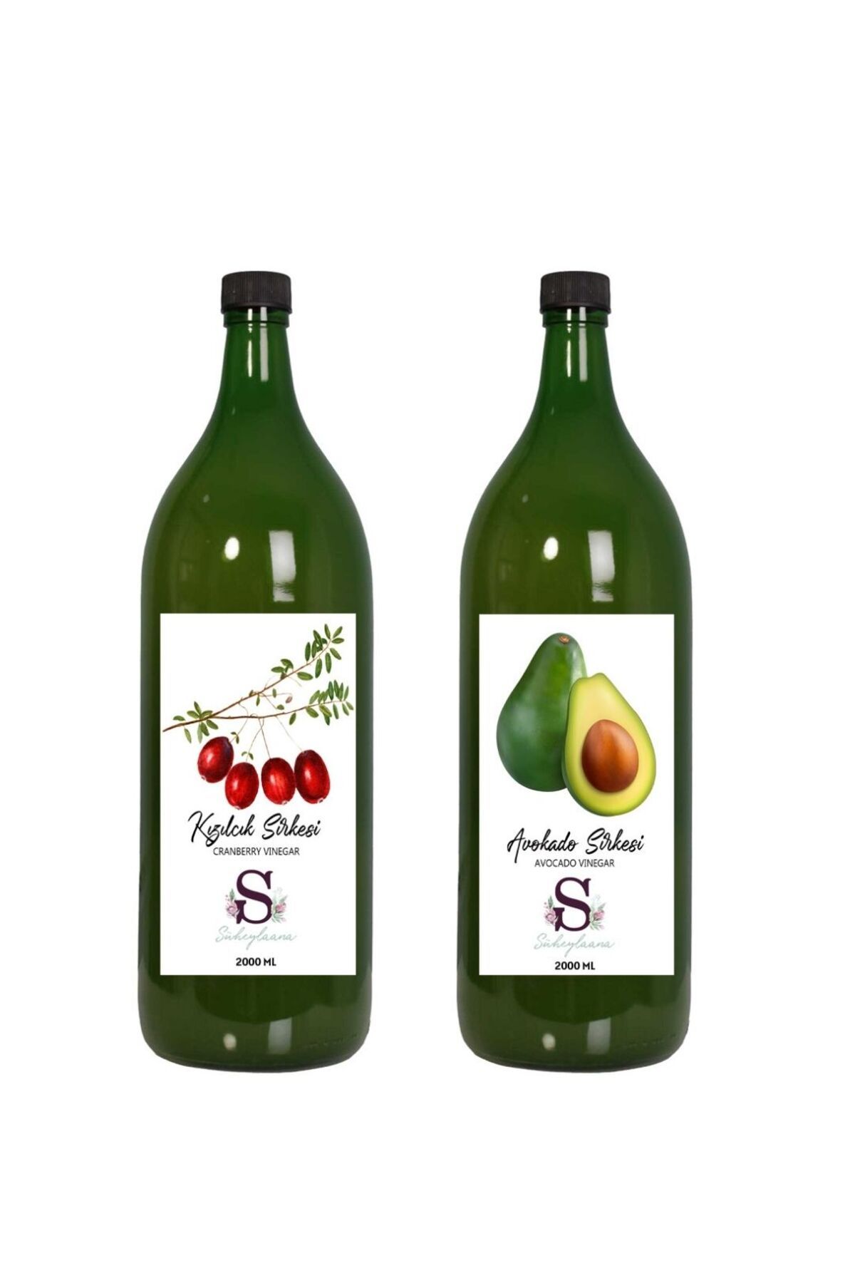 Süheylaana Doğal Kızılcık Sirkesi 2000 Ml - Doğal Avokado Sirkesi 2000 Ml