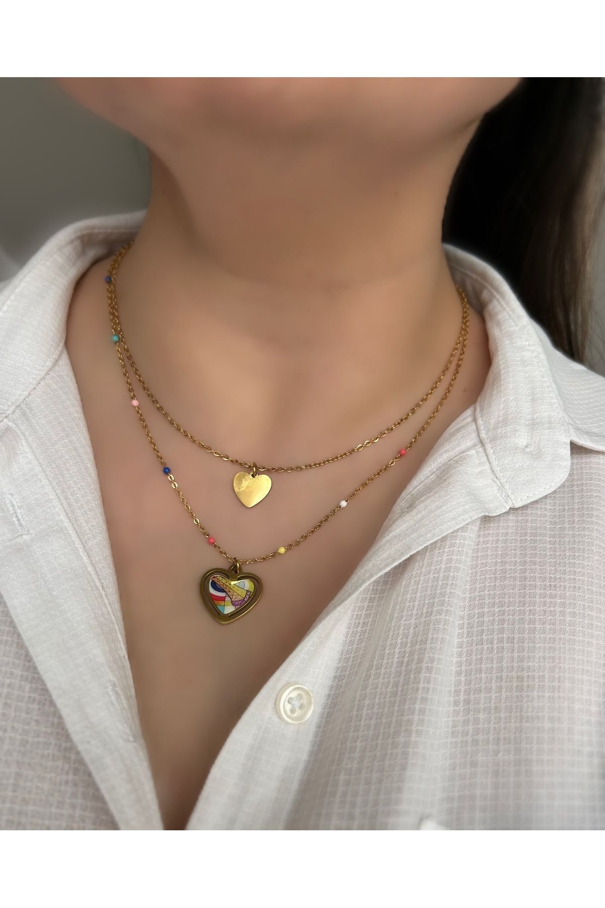 ecekypnrjewelry PASLANMAZ ÇELİK ETNİK DESENLİ KOLYE