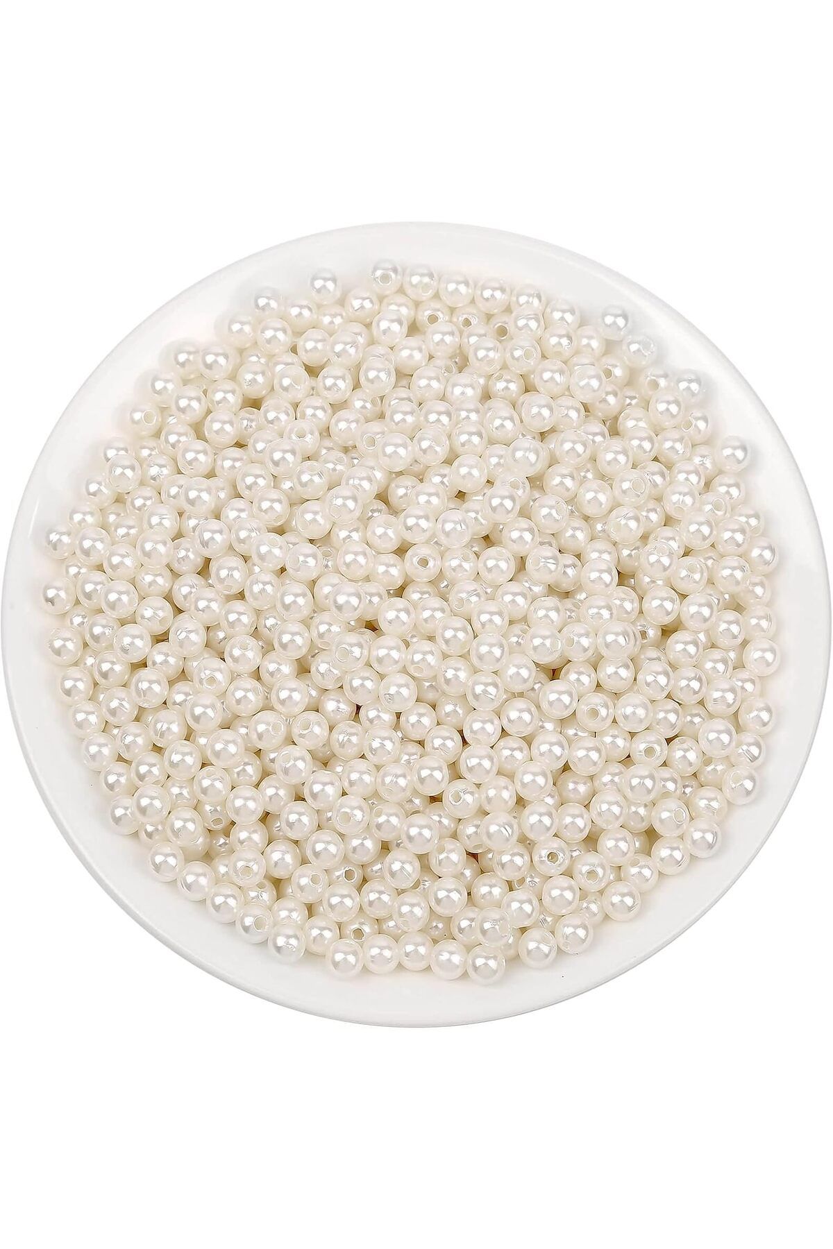 CSG BAZAAR 6 mm 100 gram inci boncuk - Krem - Çanta ve takı yapımı için