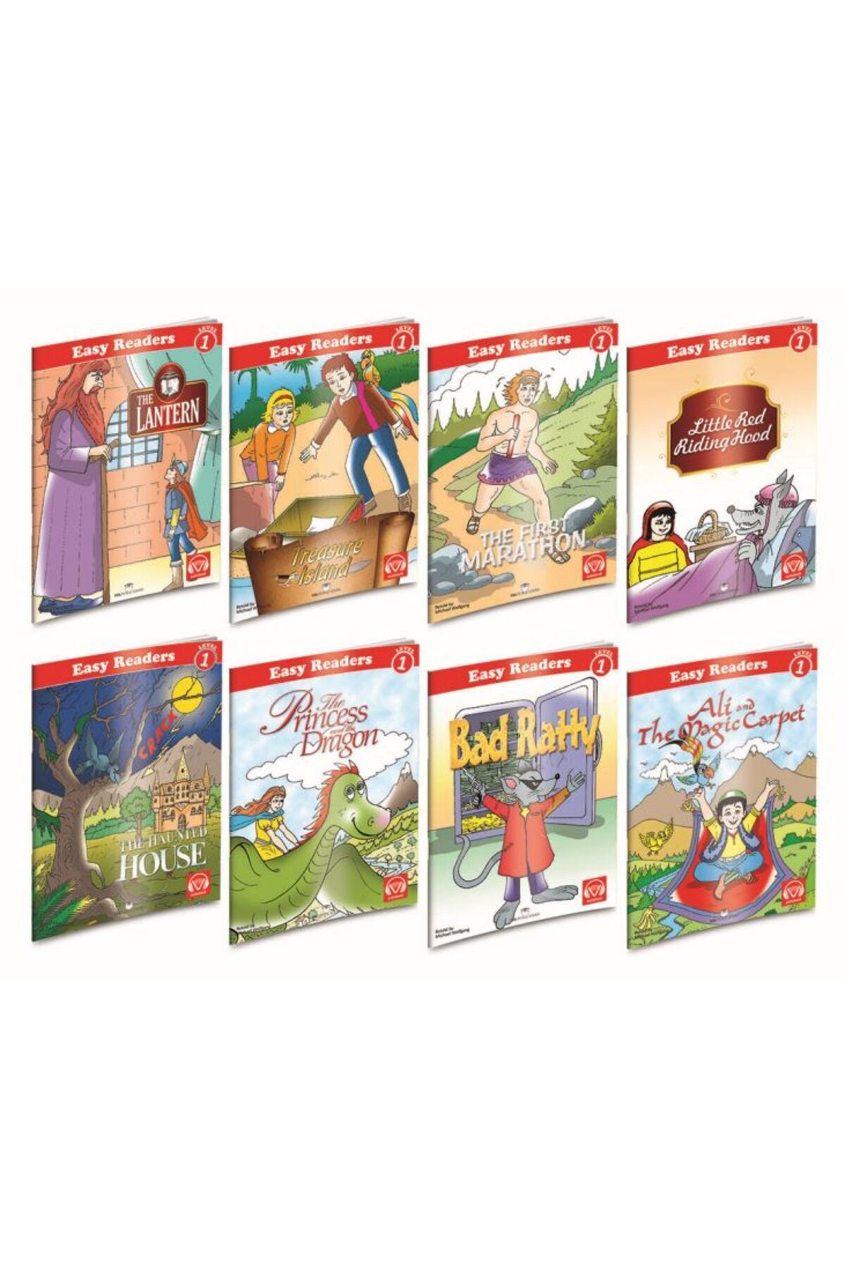 Destek Yayınları İngilizce Hikaye Seti 8 Kitap Level1 Karekod Dinlemeli
