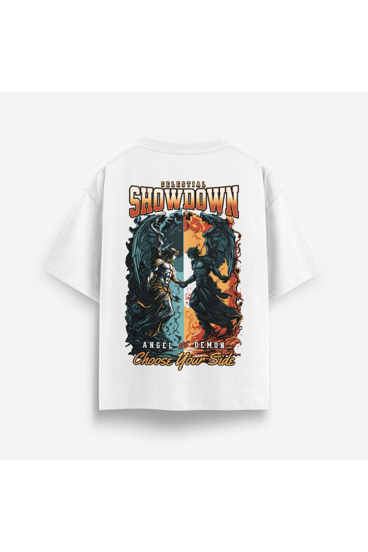 Street301 Unisex Showdown Baskılı Oversize T-Shirt