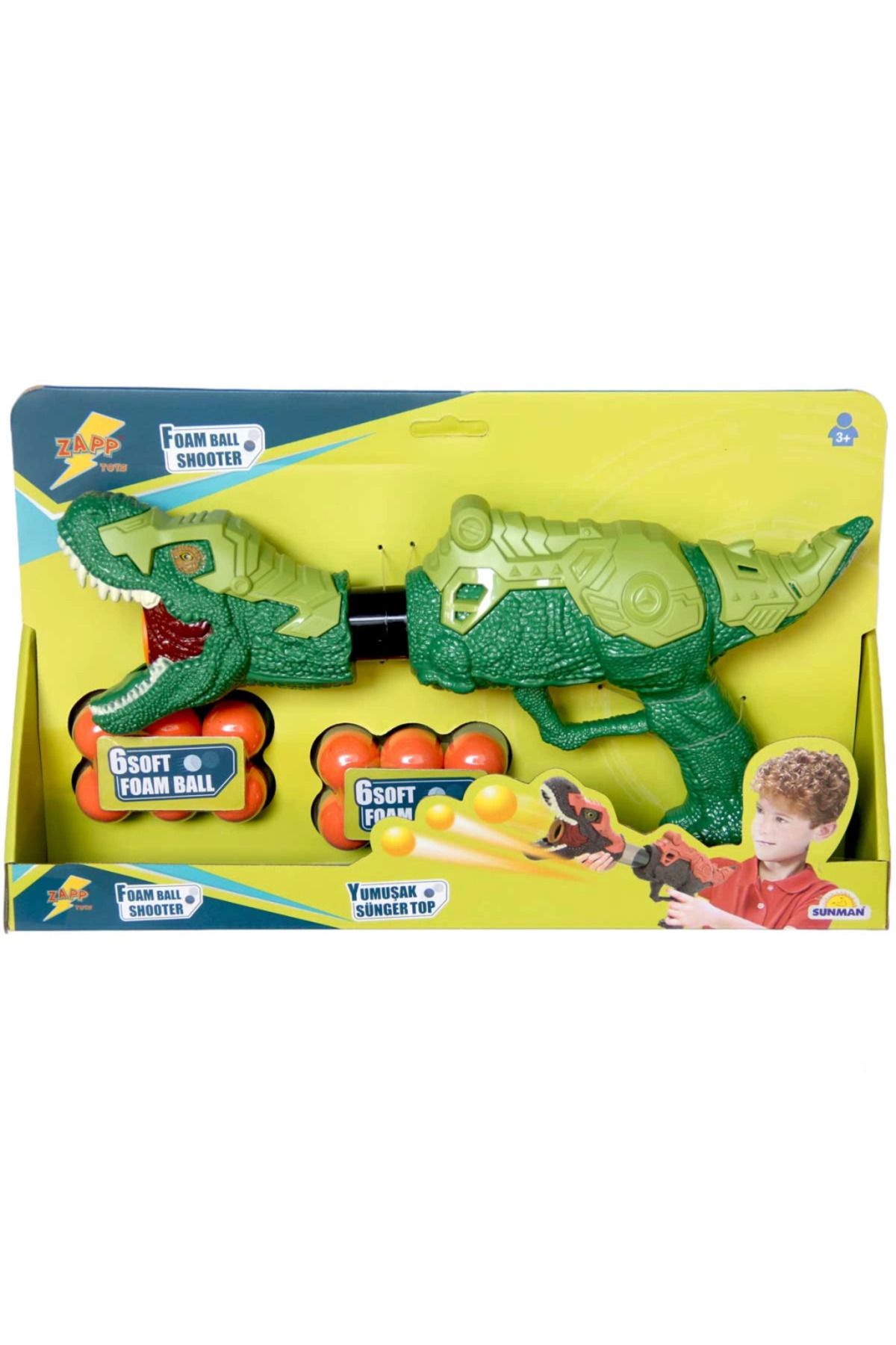 NW NessiWorld Nessiworld Yumuşak Sünger Top Atan Dinozor Oyuncak
