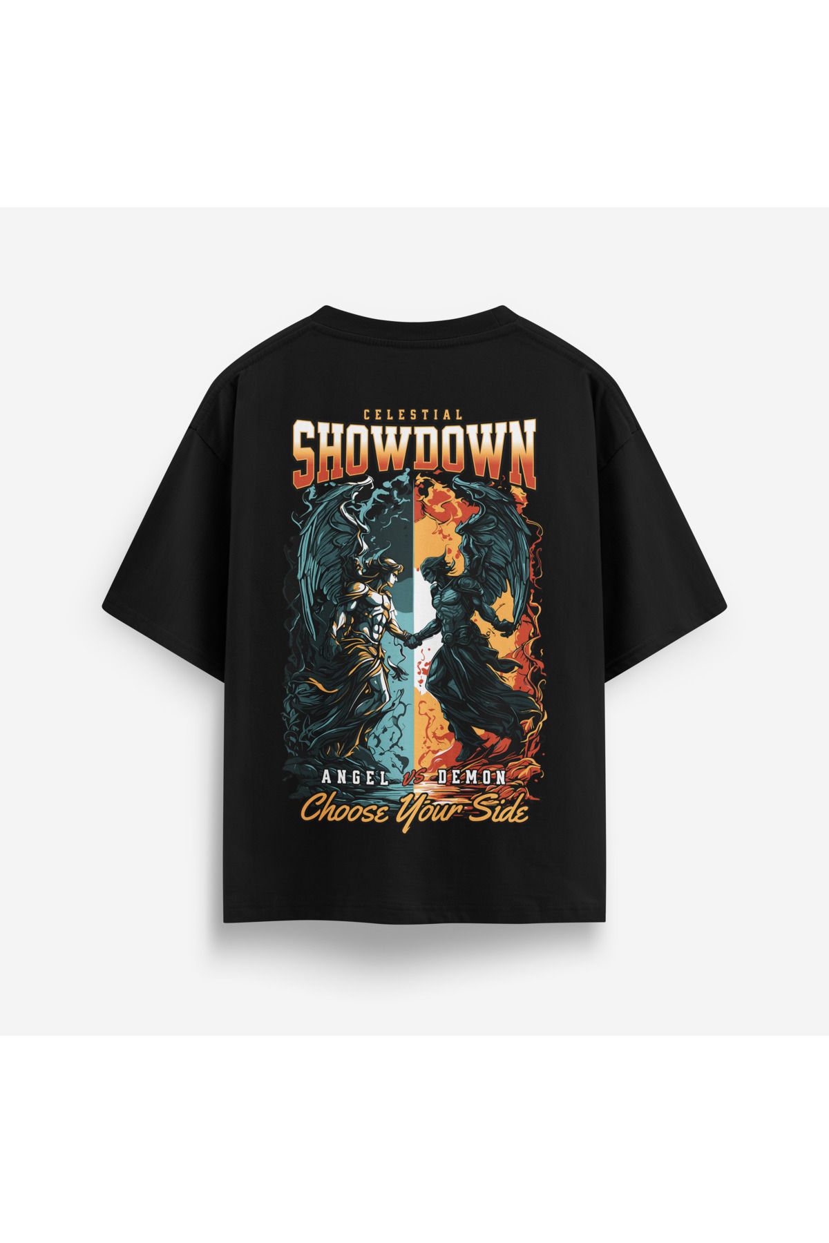 Street301 Unisex Showdown Baskılı Oversize T-Shirt
