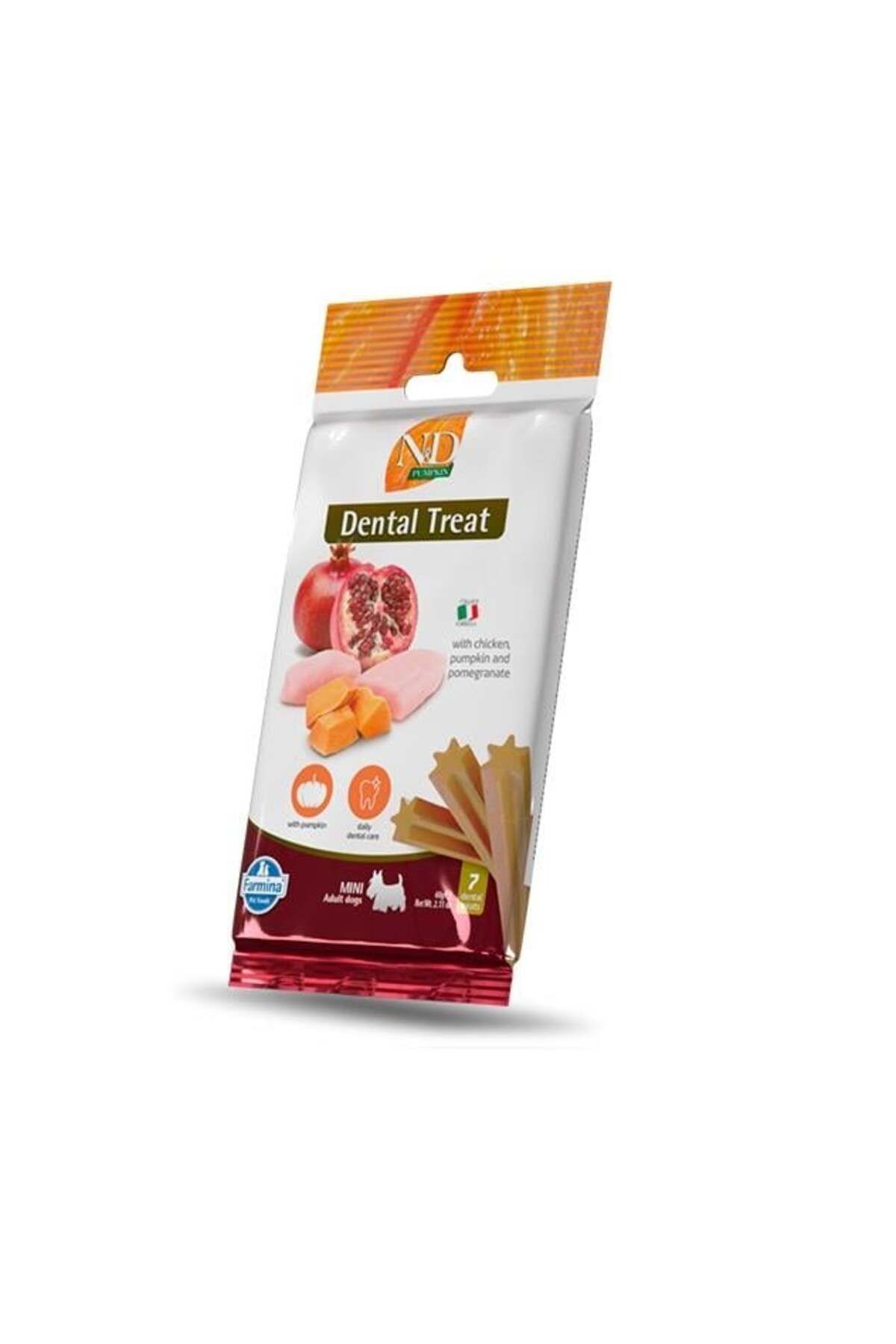 ND N&D Dental Treat Tavuklu Balkabaklı Mini Köpek Ödülü 60 Gr