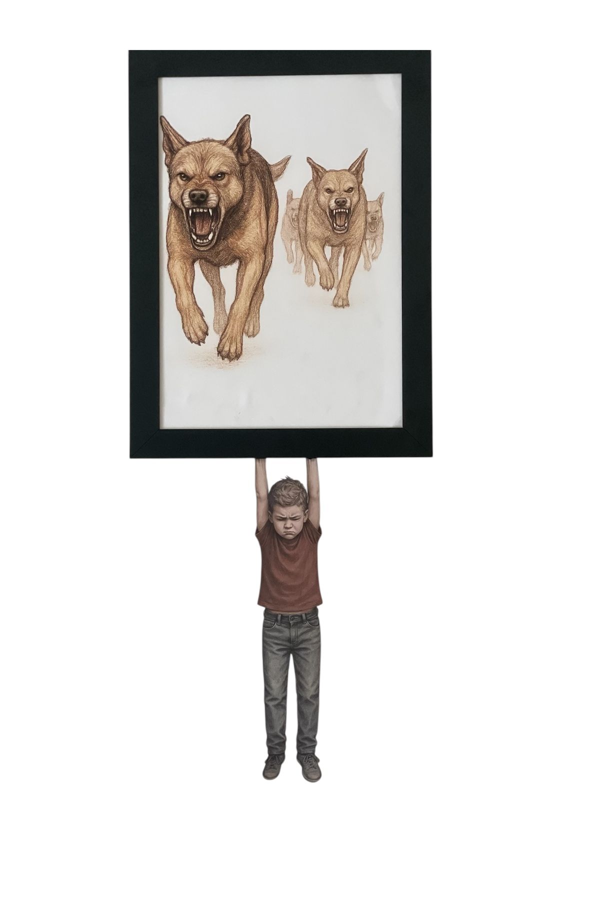 mgdesingart Korkunun Eşiğinde – El Yapımı 3D Etkili Tablo
