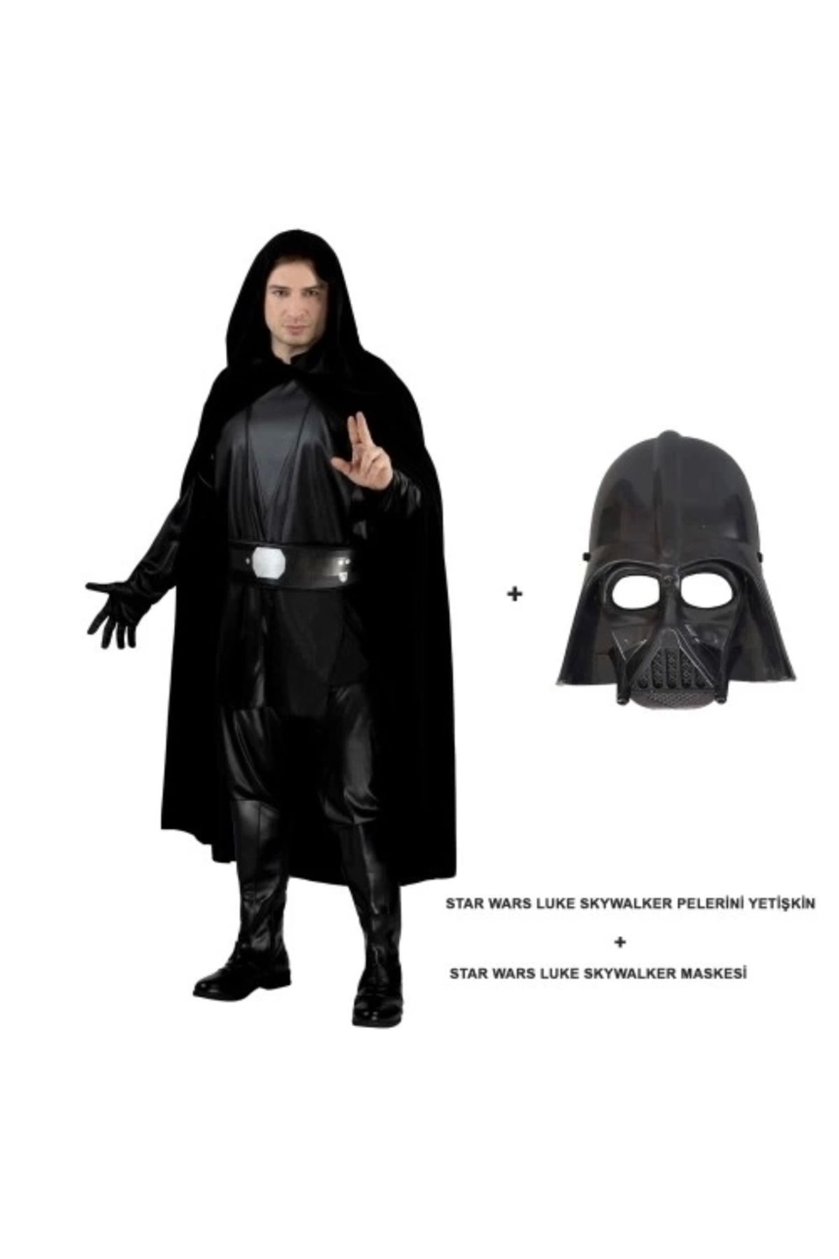 PRATİKOBA Star Wars Luke Skywalker Pelerini Yetişkin Ve Maskesi