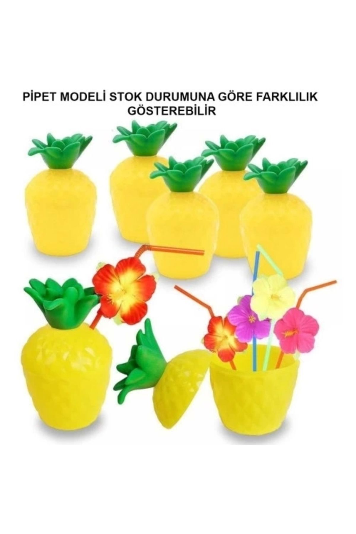 PRATİKOBA Ananas Pipetli Bardak