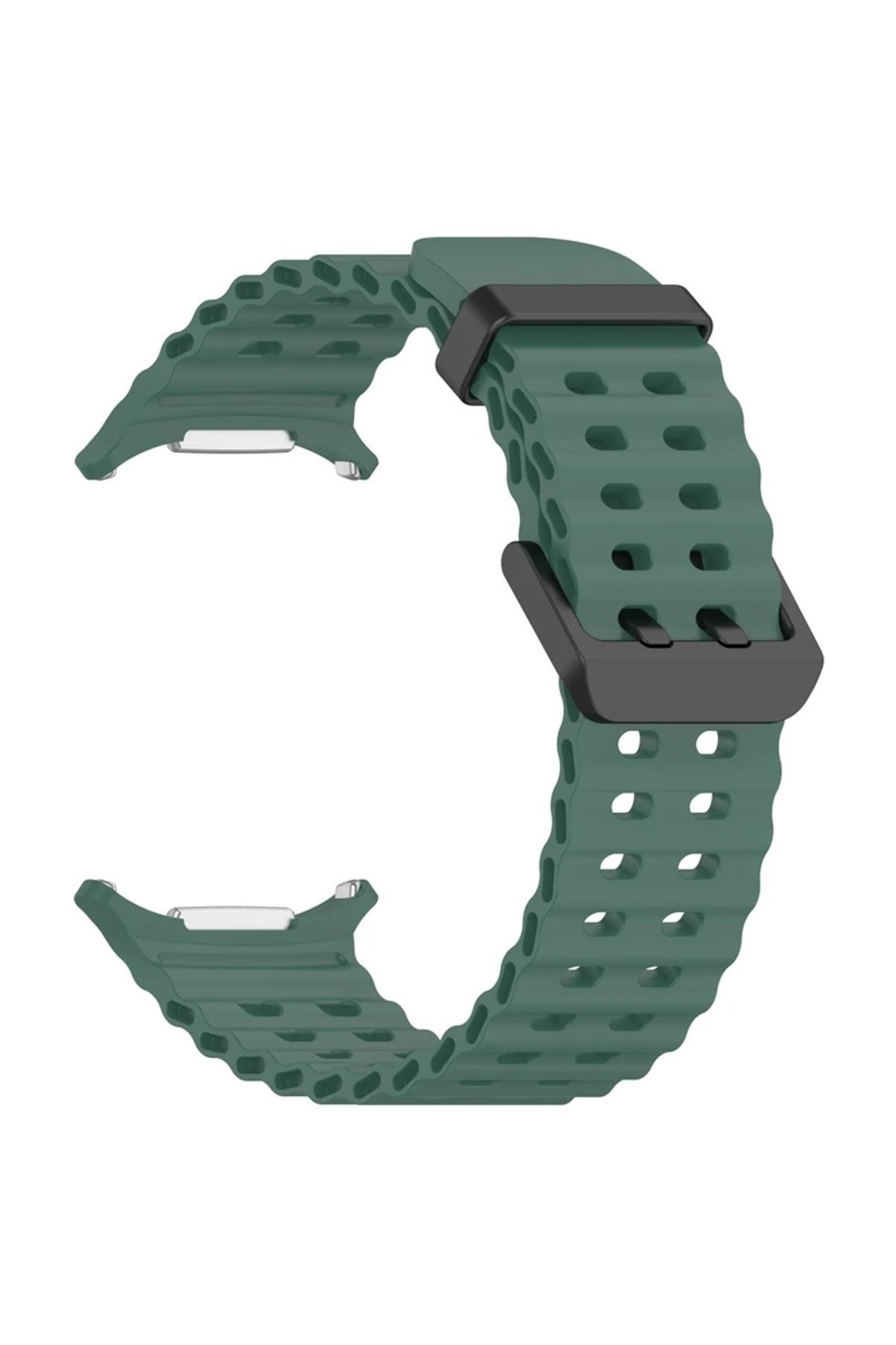 Dmay Samsung Galaxy Watch Ultra (47MM) Uyumlu Delikli Tokalı Silikon Kordon